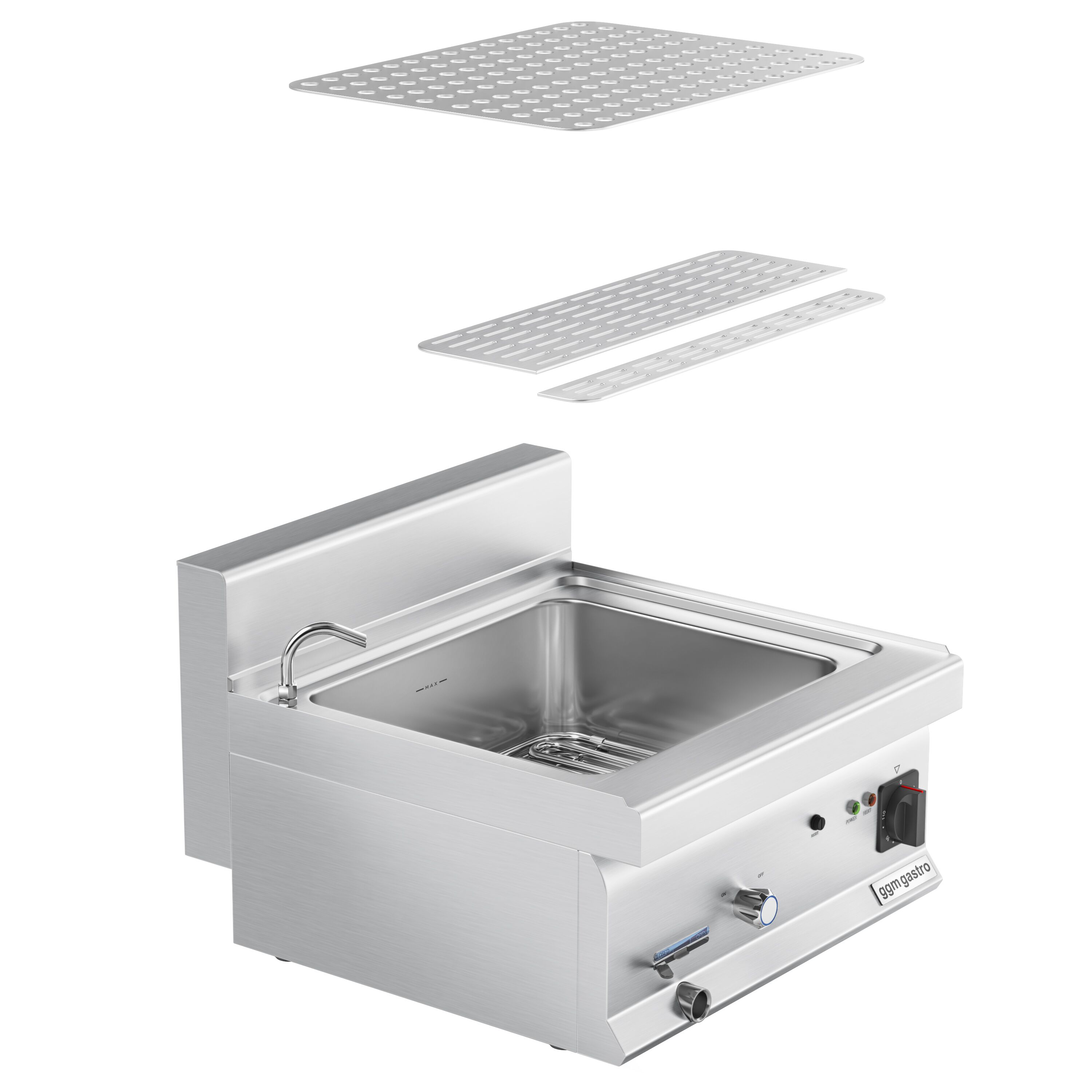 Cuiseur à pâtes électrique avec robinet – 28 L – 9 kW