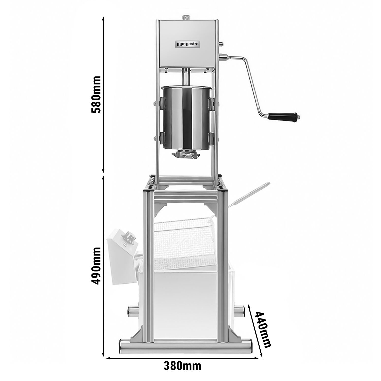 Machine à churros - 3 Litres - incl. Support & 5 Embouts pour churros