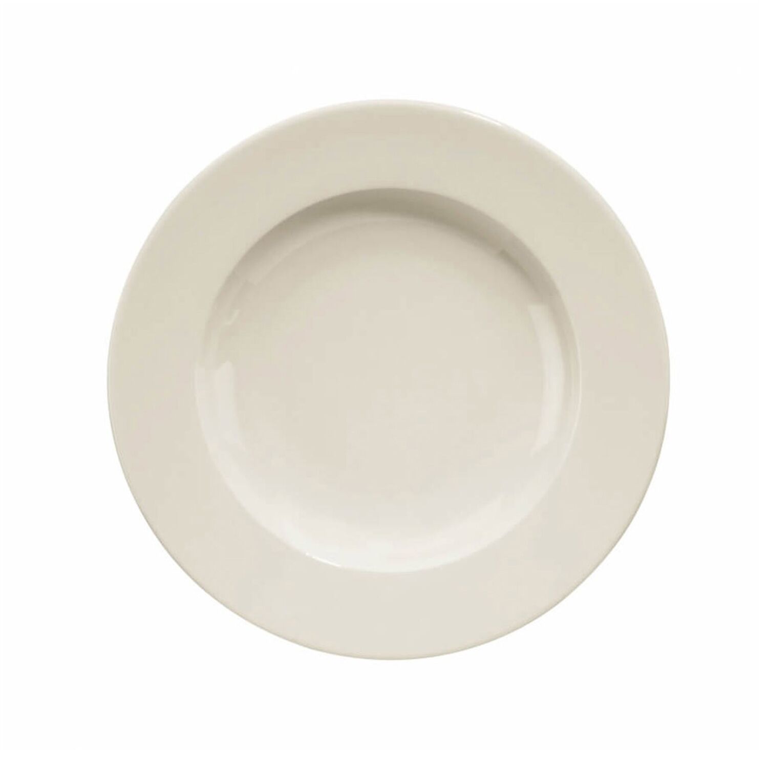 (12 pcs) PERA Creme - Assiette creuse - Porcelaine - Ø230mm - Crème