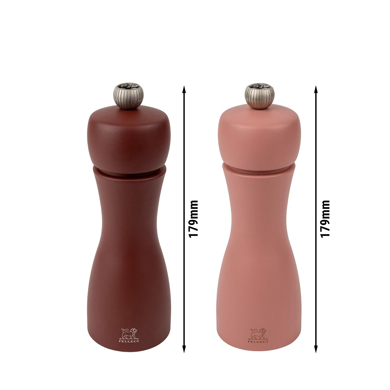 (6 pièces) PEUGEOT | TAHITI TERRE – Moulin à sel & poivre – Bois – Brun – Hauteur : 150 mm