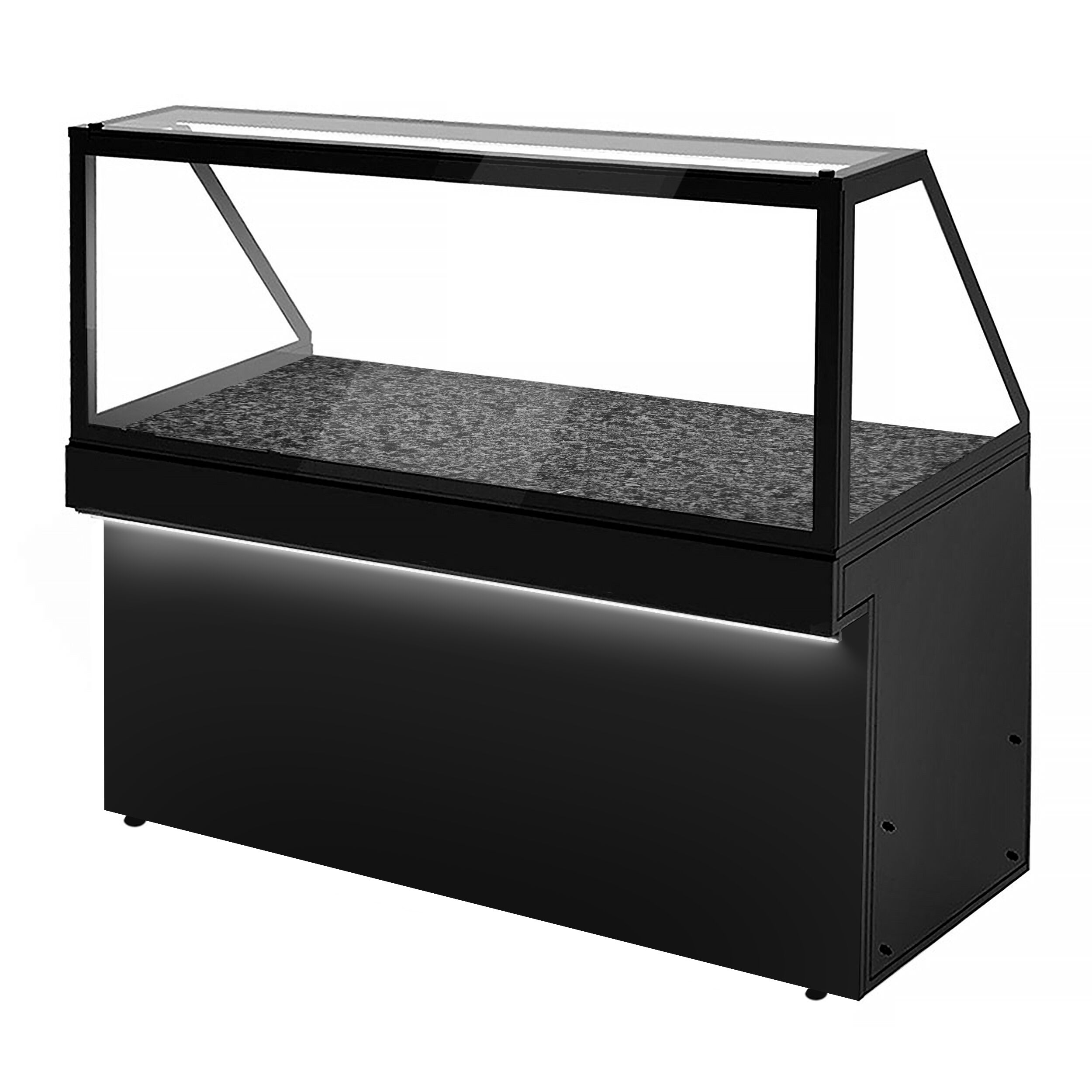 Hot Servery Counter TORONTO - 1800mm - black front - Hot Top