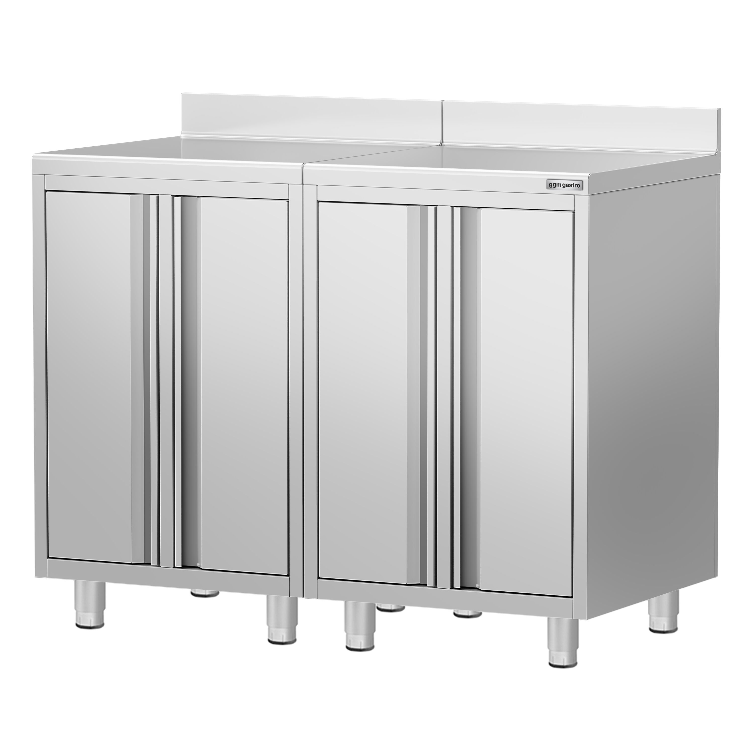 Armoire de travail PREMIUM pour machine à café filtre - 1200x600mm - avec dosseret - 4 portes battantes