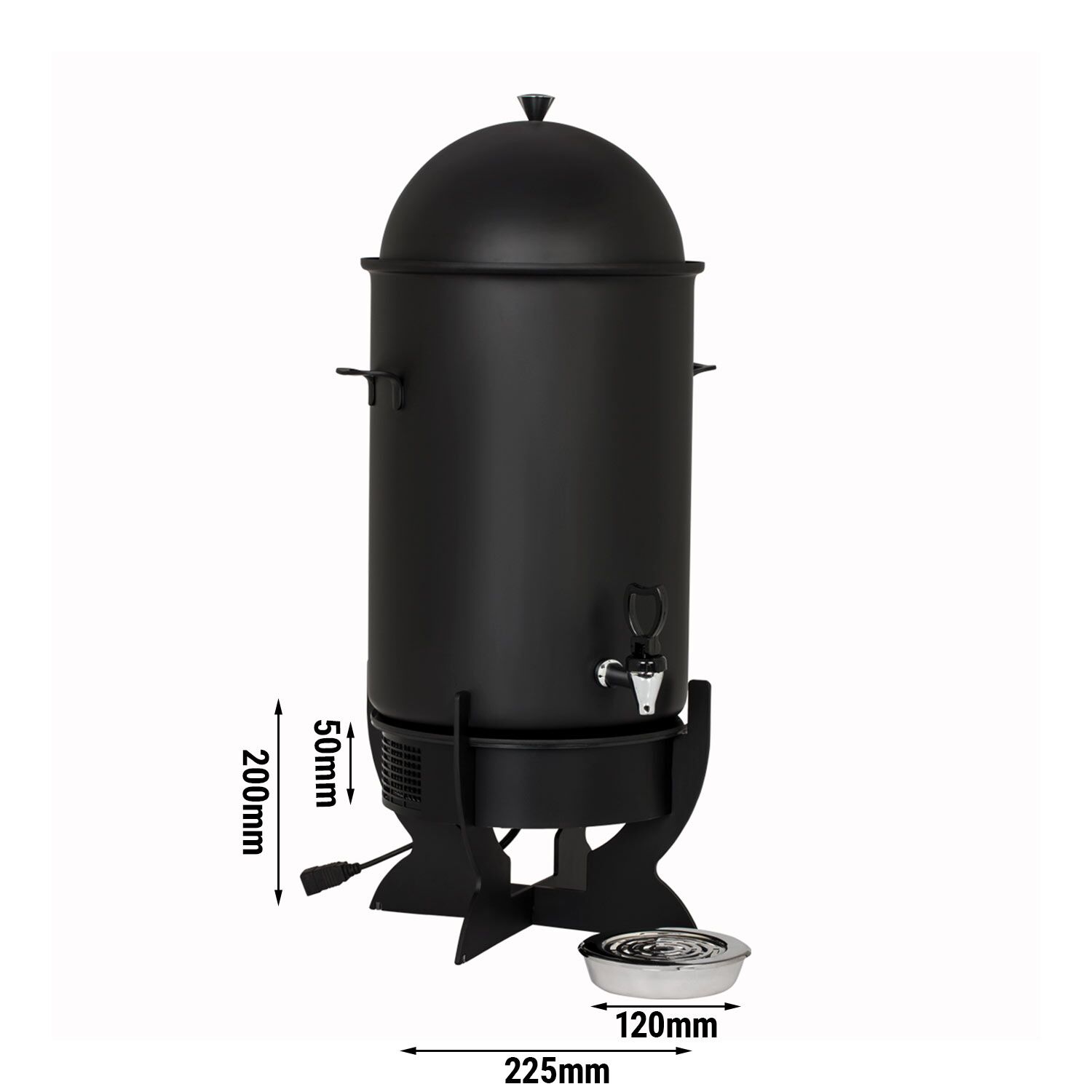 Hot drinks dispenser - with induction - 5L - 1kW - Black