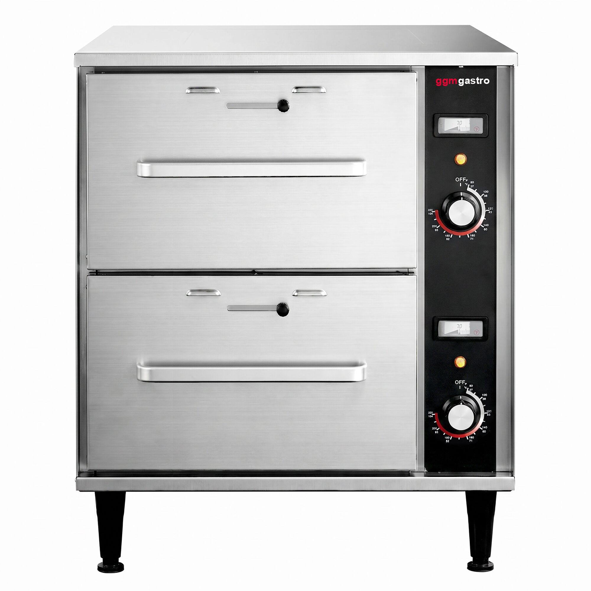 Commercial Heated Cabinet – with 2 Drawers – Separate Temperature Control