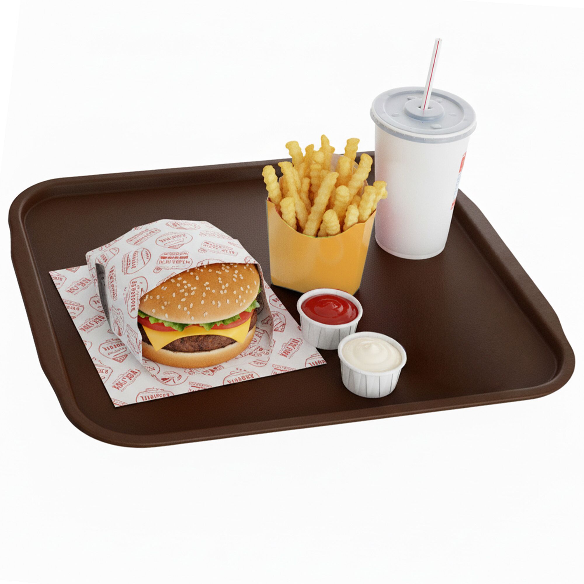 (10 pièces) Plateau De Service - Marron - 460 x 360 mm
