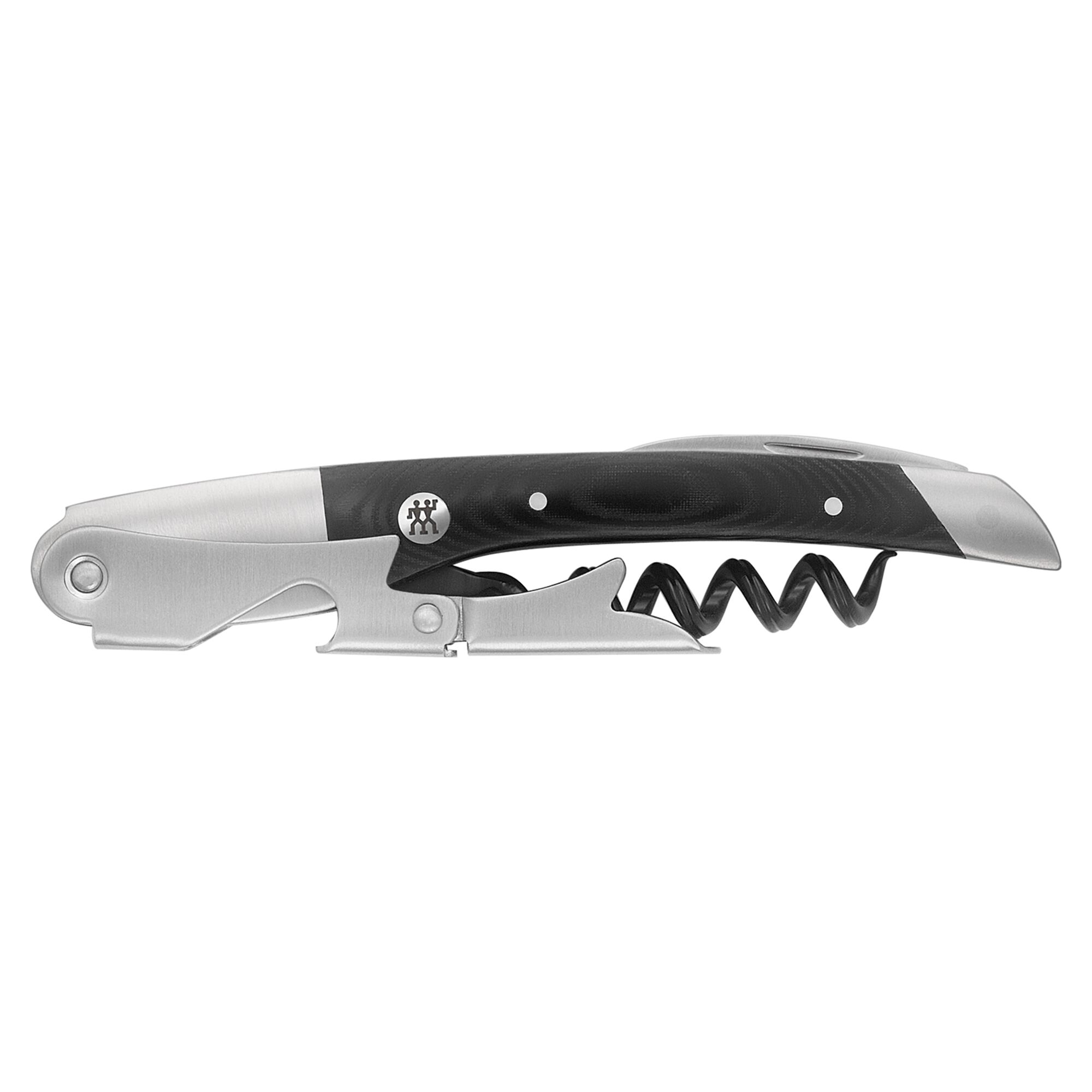 (1 piece) ZWILLING | Sommelier 3‑in‑1 Waiter’s Knife – Micarta Handle, Non‑Stick Spindle – 18/10 Stainless, Matte