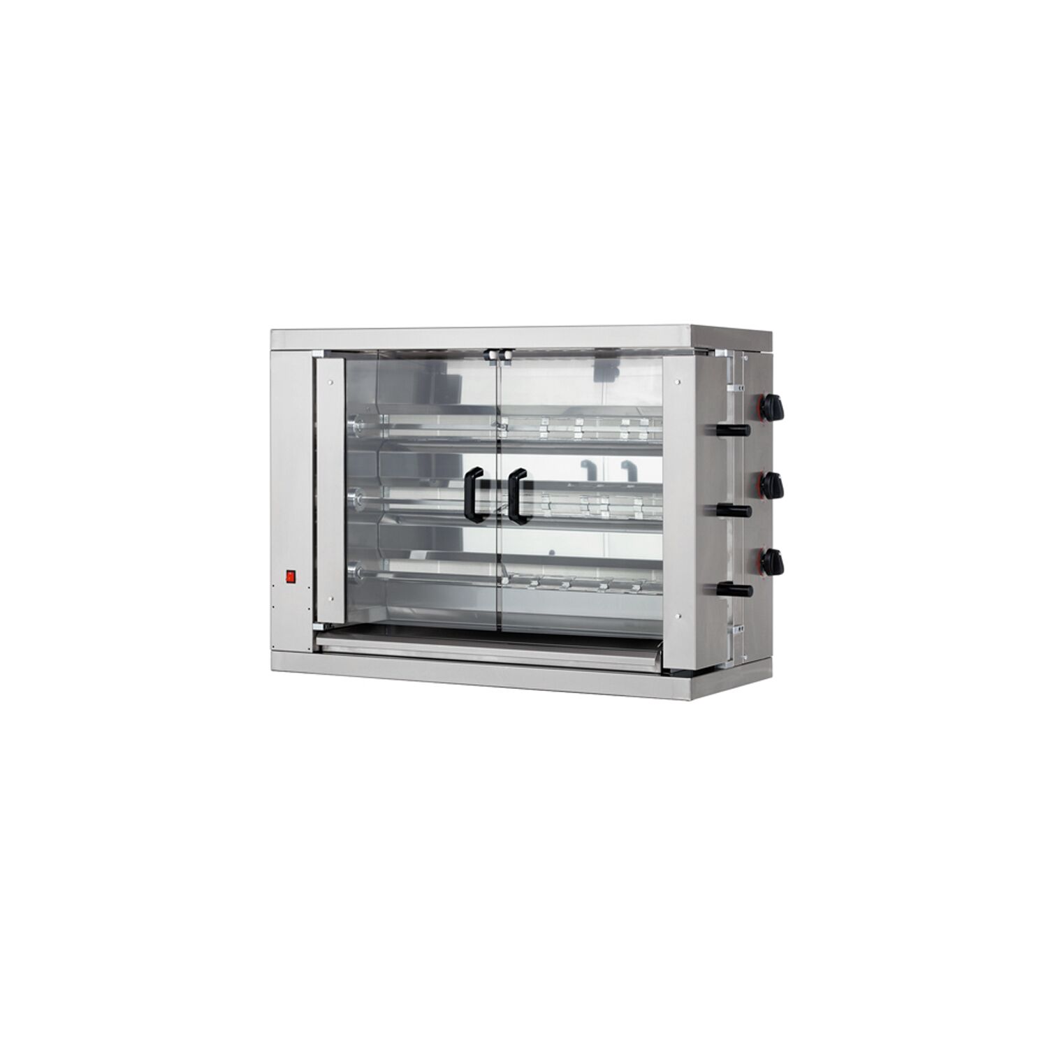 Gaz Rôtissoire à poulets Verticale Compacte à poser - 3 broches pour jusqu’à 18 poulets - 16kW