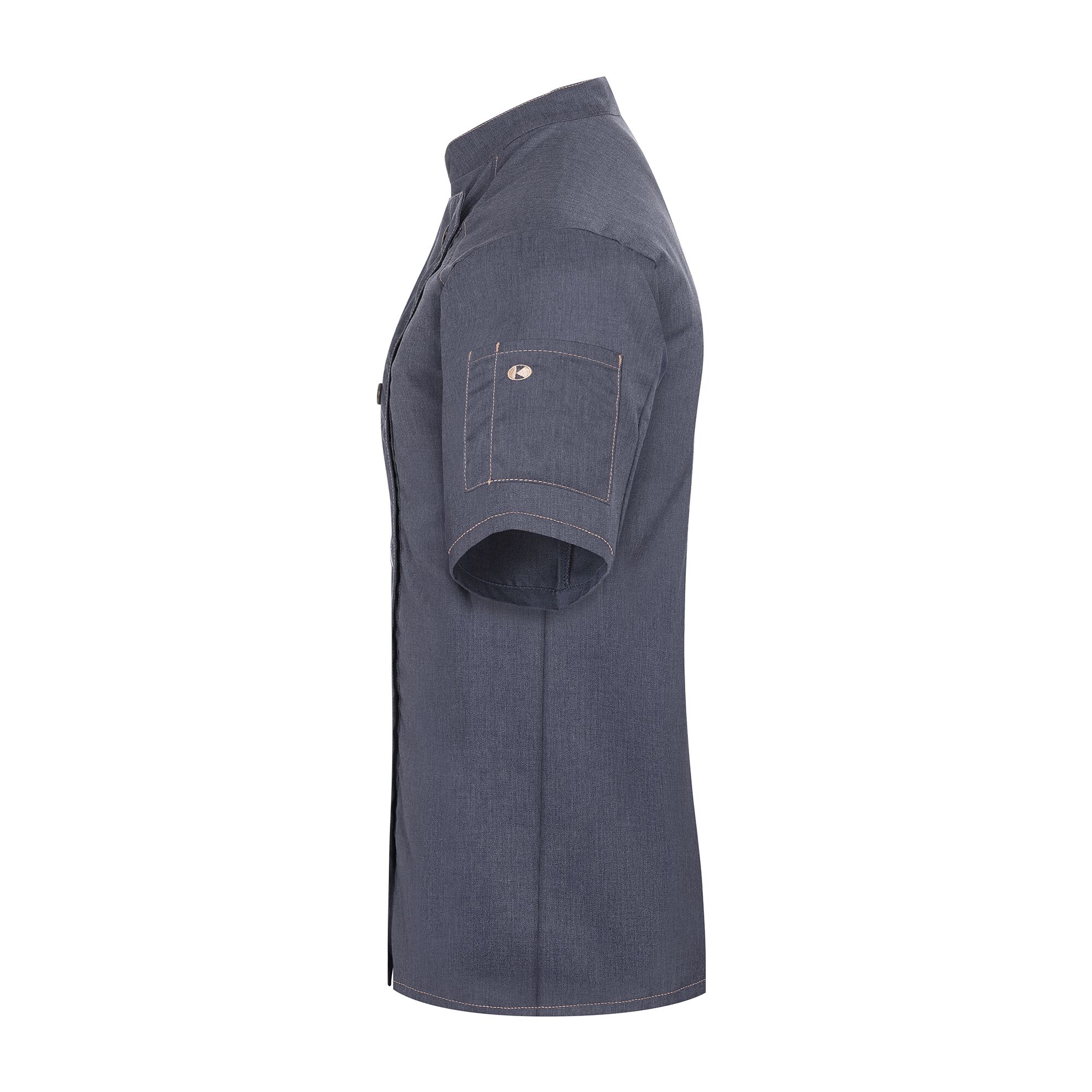 KARLOWSKY | Veste de cuisine manches courtes femme style jeans - Noir Vintage - Taille : 50