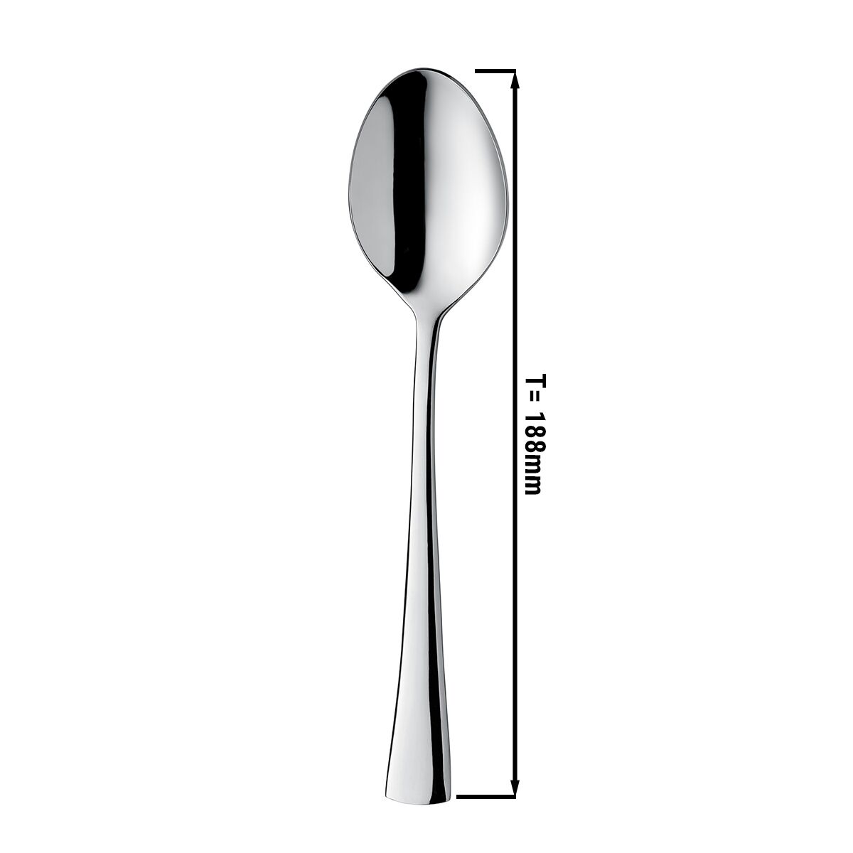 (12 pcs) Cuillère à soupe Alessandra - Acier inoxydable 18/10 - 188mm - Brillant - 12 pièces