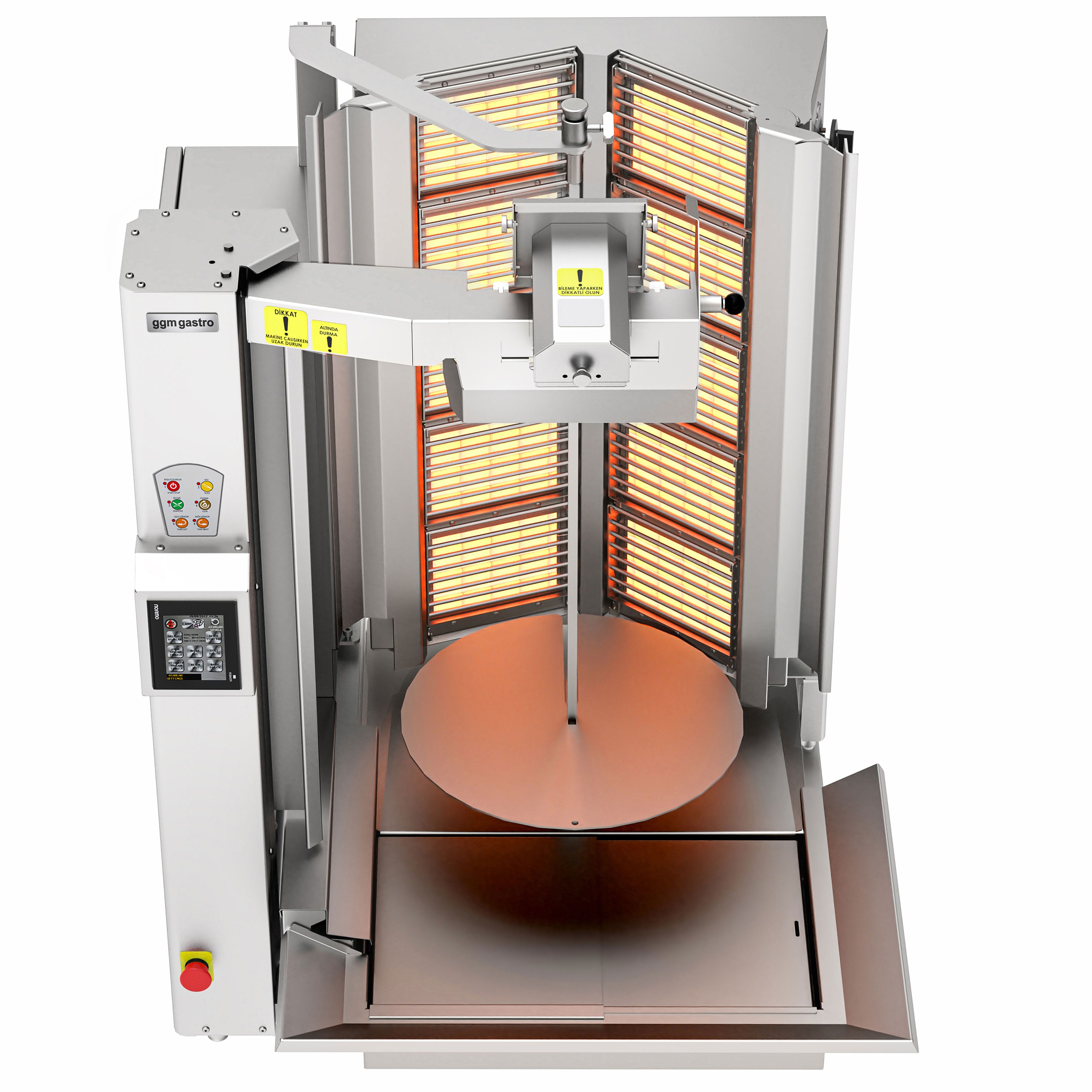 Gas Doner Kebab Grill - 10 Burner - up to 150kg - 26.6kW - incl. 1 skewer & grease tray