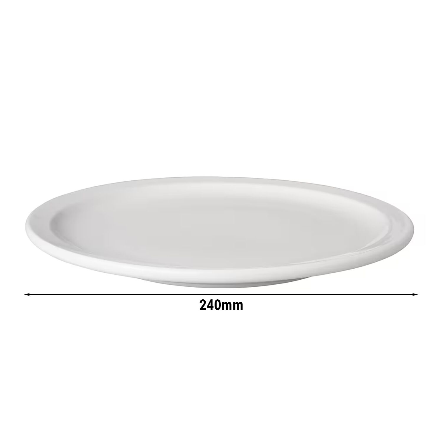 (3 Pièces) BUDGETLINE - Assiette - Plate Mammoet - Ø 240 mm - Blanc