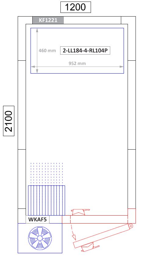 Étagère de base en aluminium - 952 x 1800 mm - Capacité de charge : 600 kg