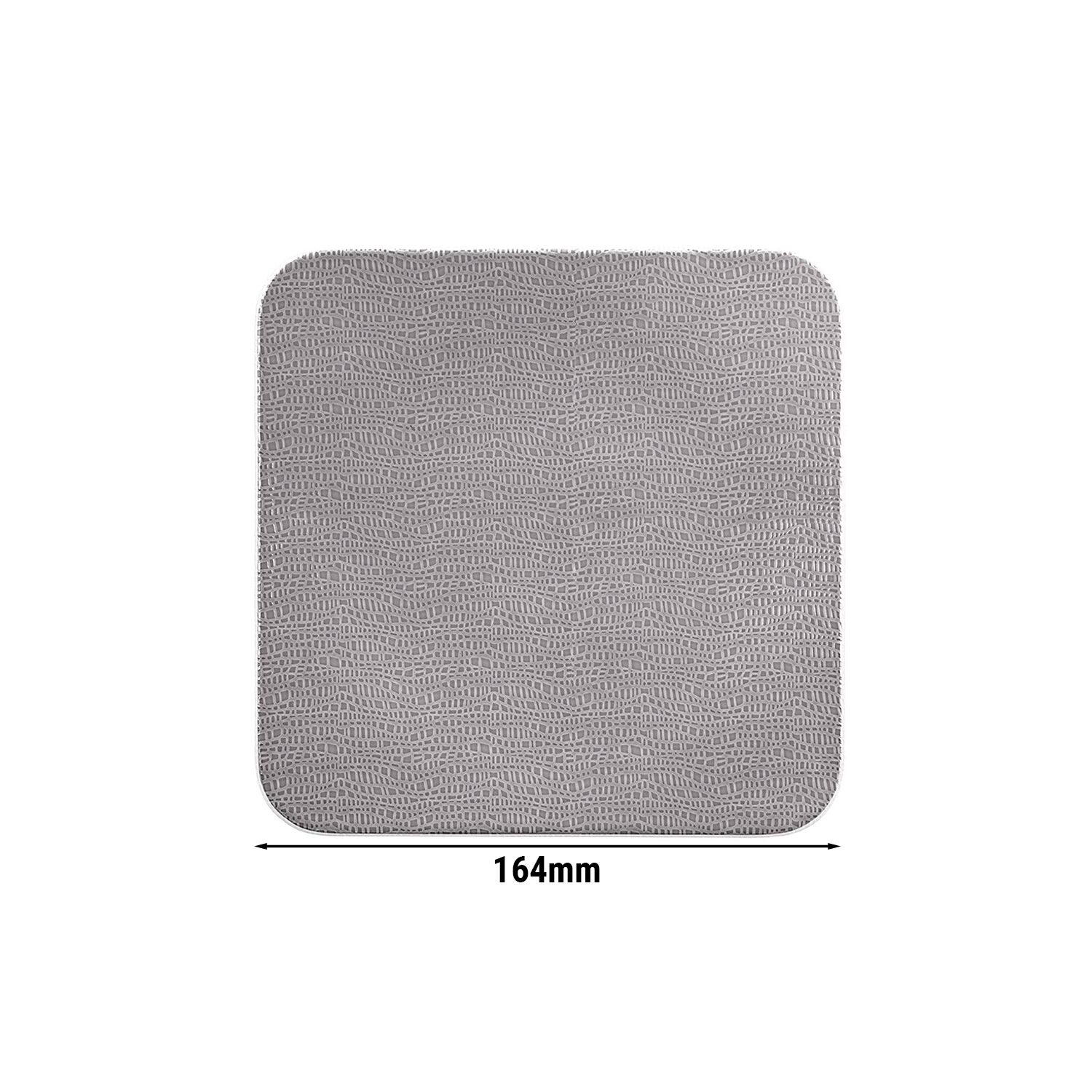 (6 pièces) SELTMANN WEIDEN | Assiette coupe – plate carrée – 165 × 165 mm – Gris