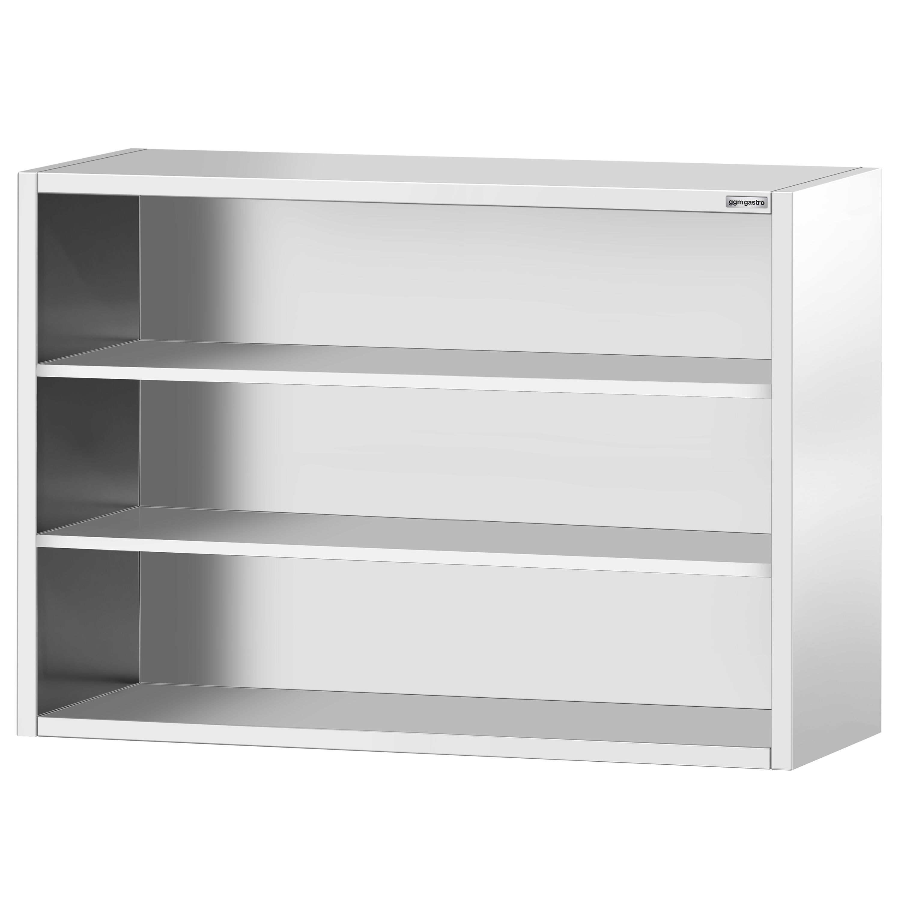 Armoire murale en acier inoxydable PREMIUM - 1600x400mm - sans portes (ouvert) - 1000mm de haut