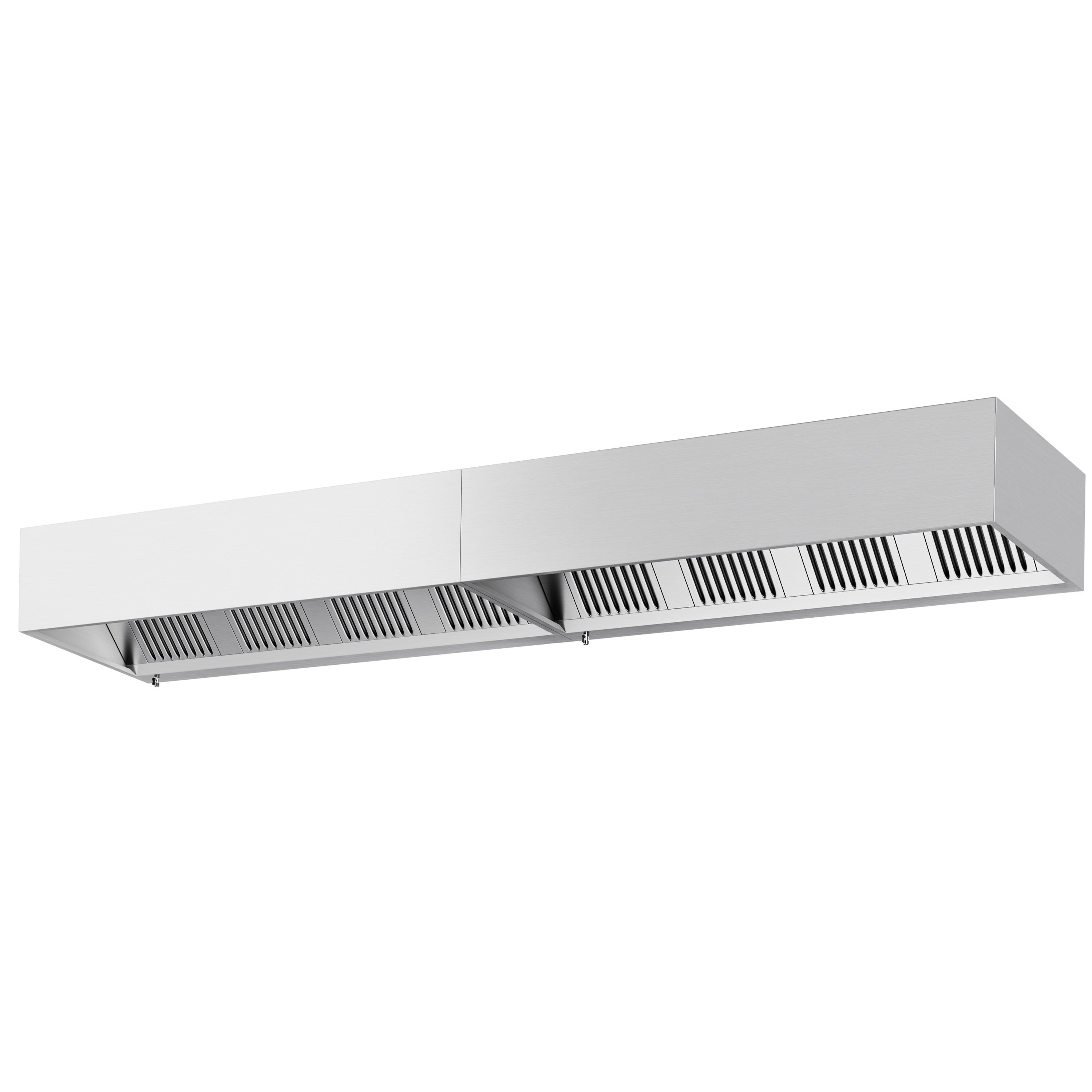 Hotte à adosser professionnelle - Profondeur 900 - 4400mm - sans moteur - avec filtres et éclairage