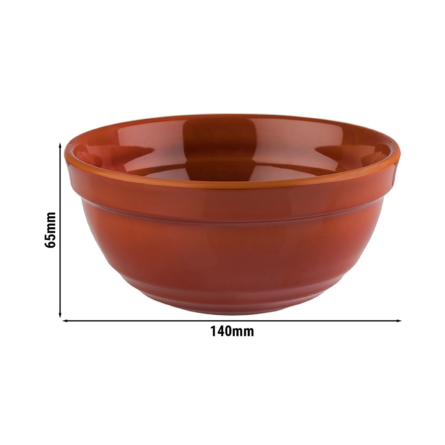 (6 pcs) Coupe - EMMA - Mélamine - 0,5L - Ø 140mm - Profondeur : 65mm - Rouge