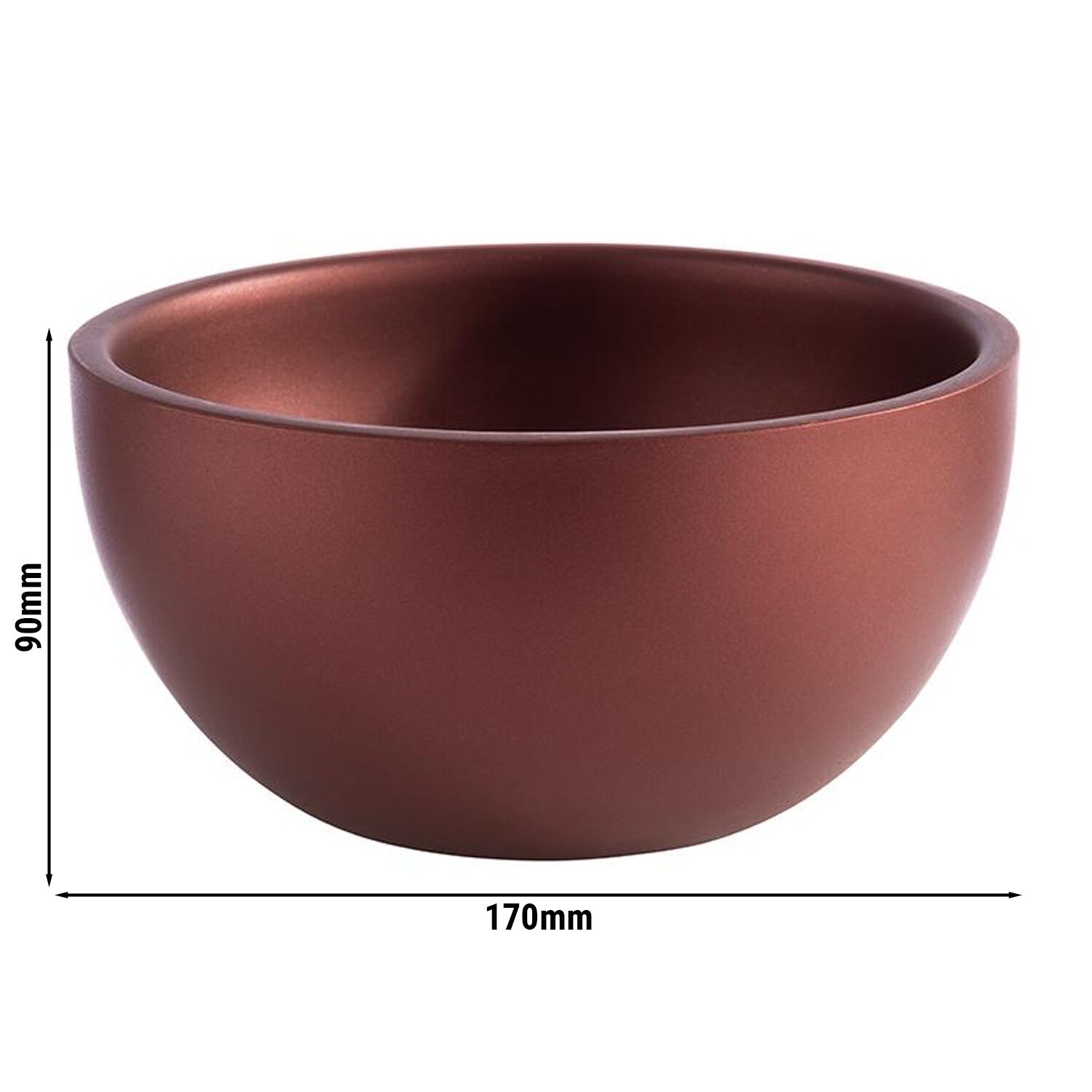 (6 pcs) Coupe - LEVANTE - Acier inoxydable - 0,9L - carré - 170x170mm - Profondeur : 90mm - Rouge