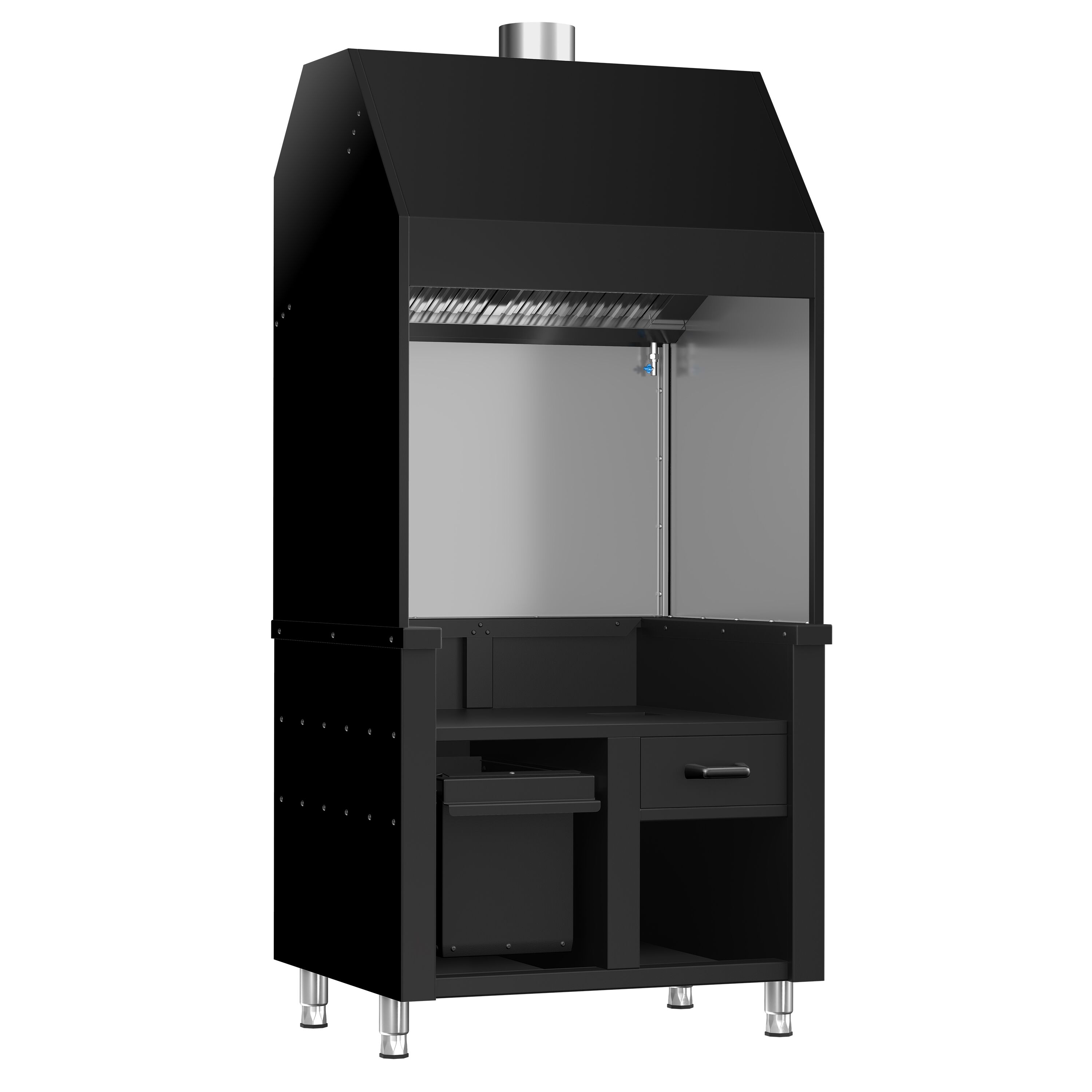 Neutral Element for Charcoal & Gas Grill - 960x890x2150mm - Black - compatible with KGE800 & GGE800