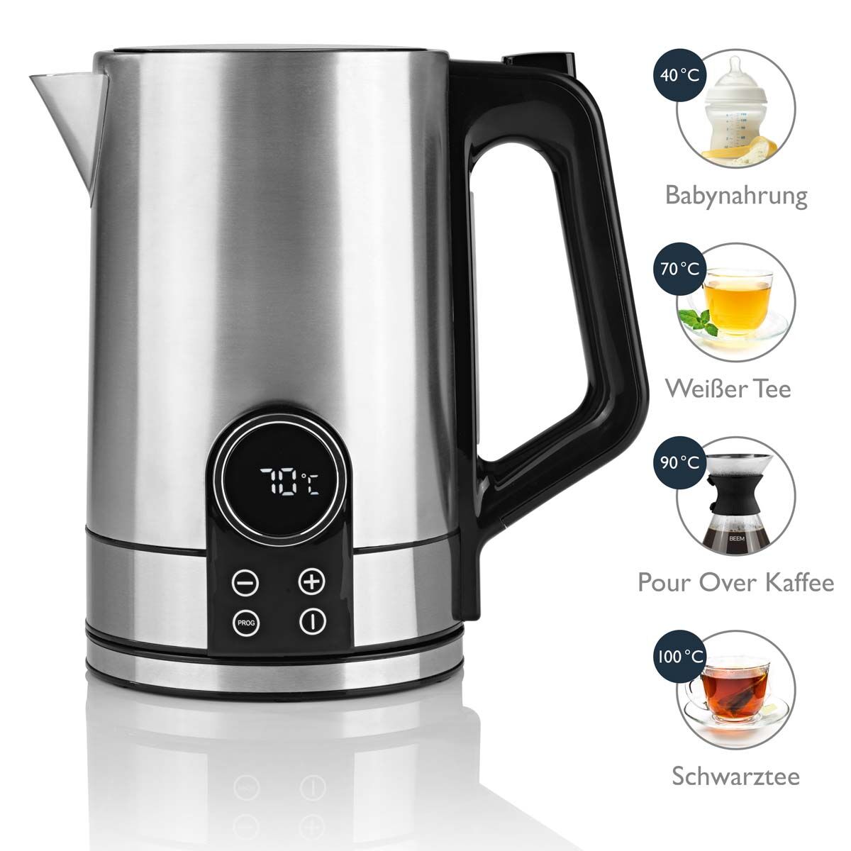 BEEM | TEA-SWITCH Commercial Kettle - Dispensing Tap – 1.7 L – 2200 W – 40–100°C