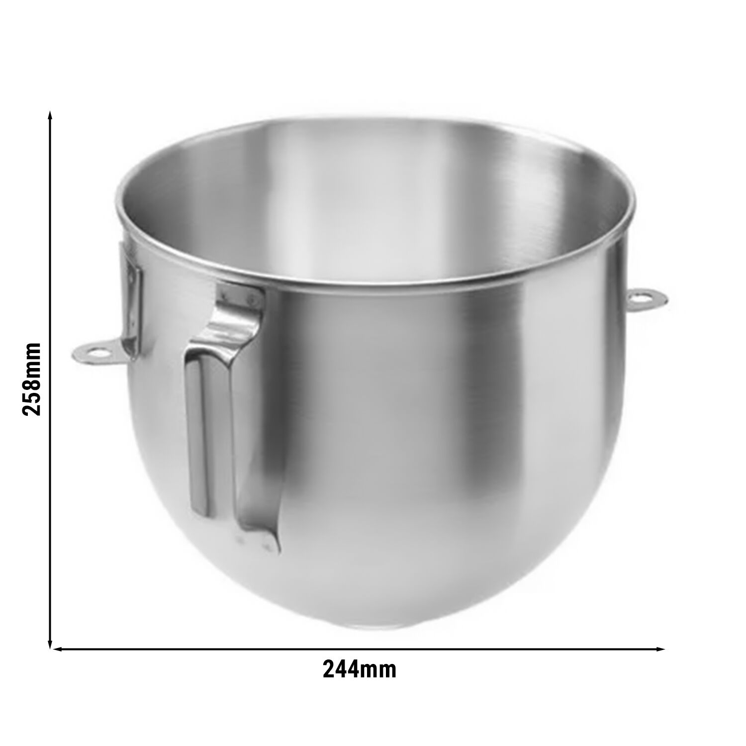 Bowl - for Planetary Mixer - 10Ltr - Ø 244mm - compatible with PRMH10, PRMSH10