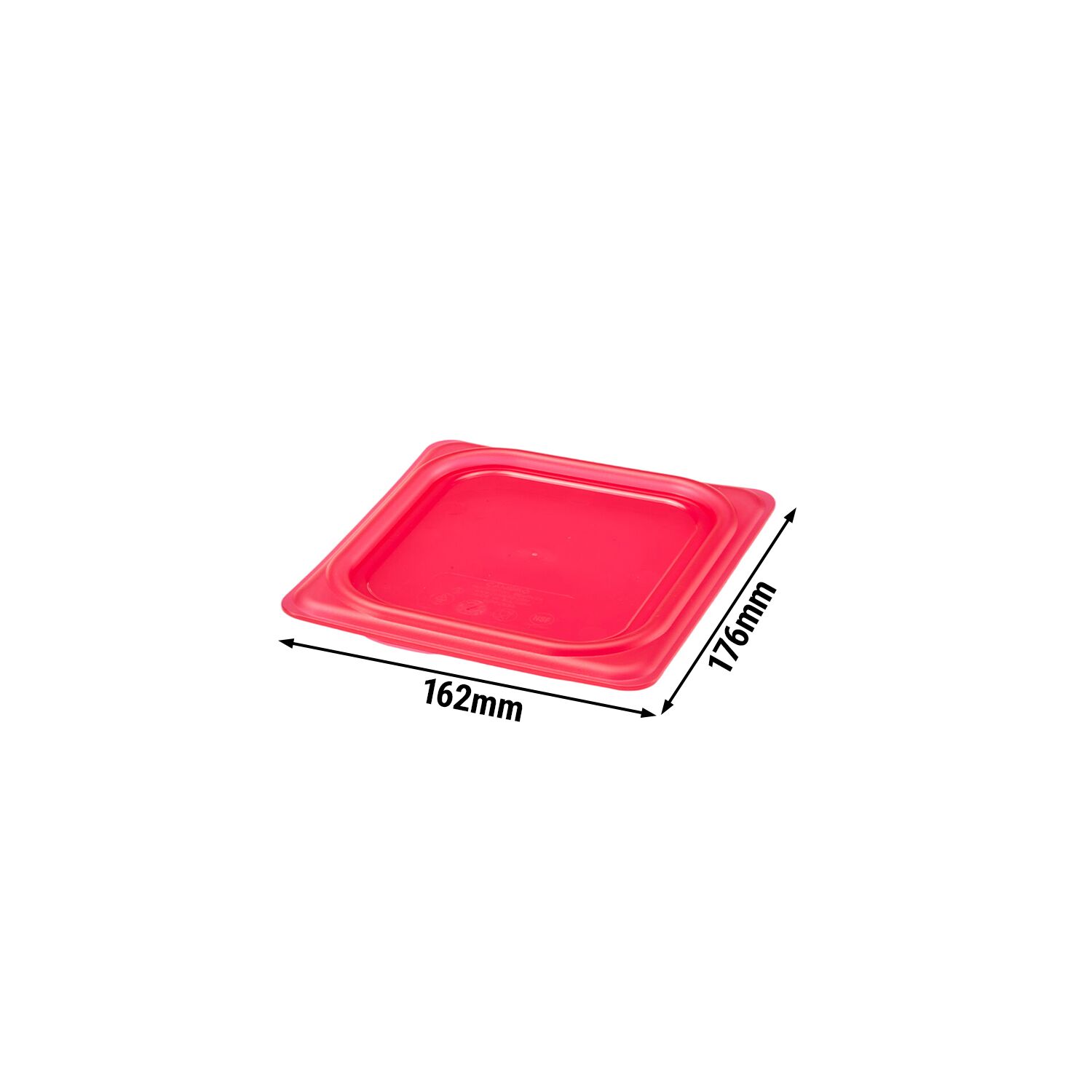 (6 pièces) CAMBRO | SafeTrak - Couvercle en polypropylène GN 1/6 - Rouge