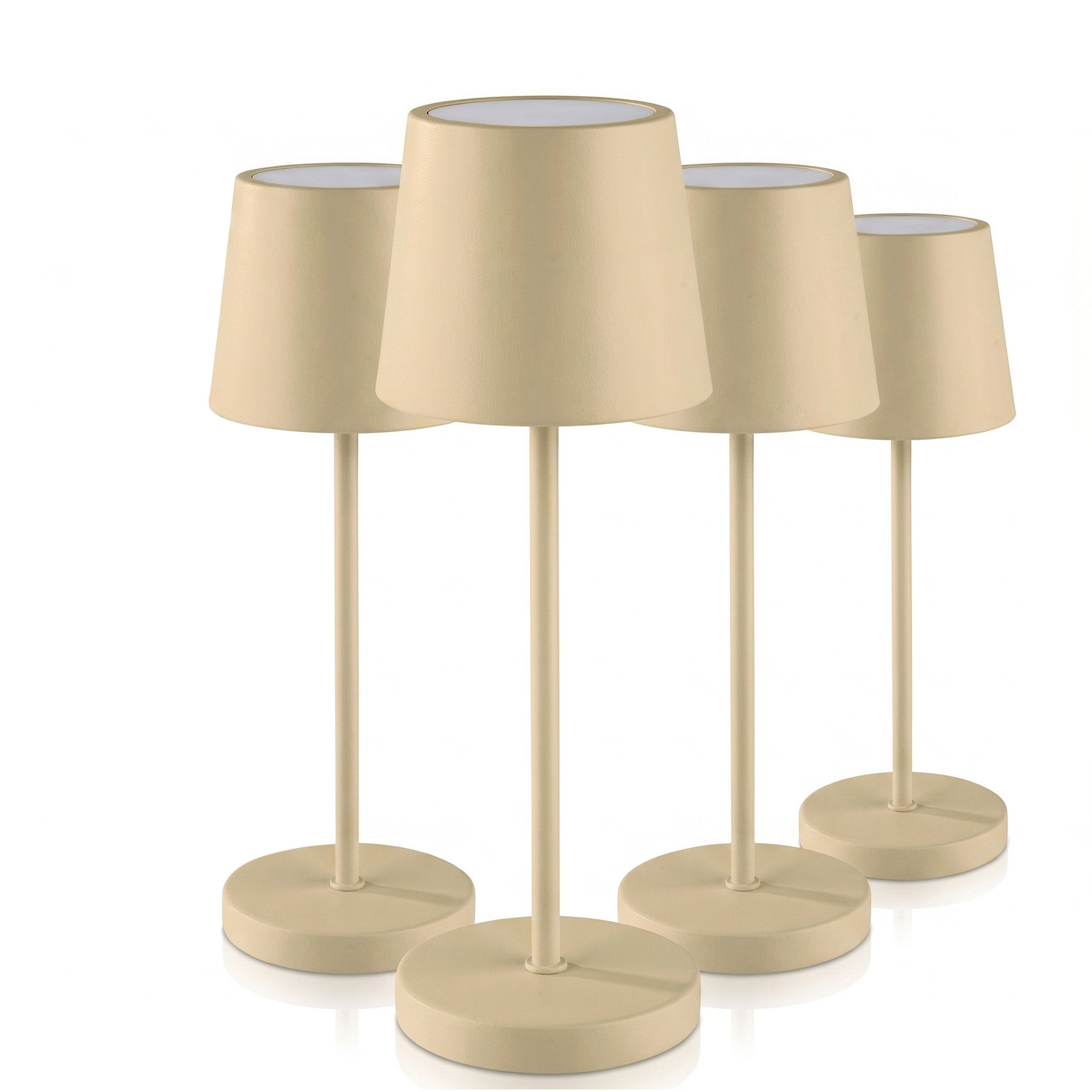(4 pièces) Lampe de table – MERLE MINI – dimmable en 3 niveaux – Ø 90 mm – Sable