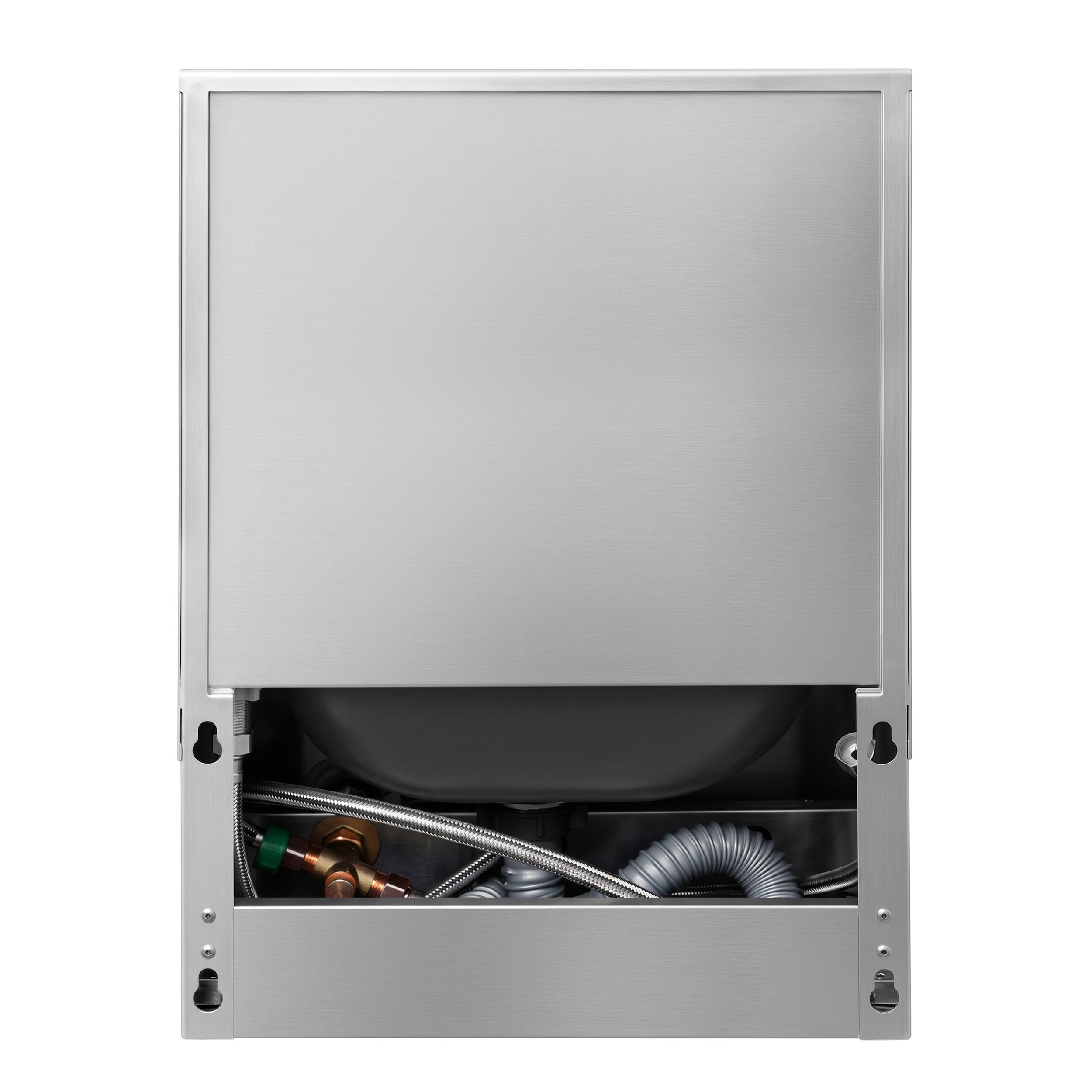 Hand washbasin – with tap, knee-operated control and high rim