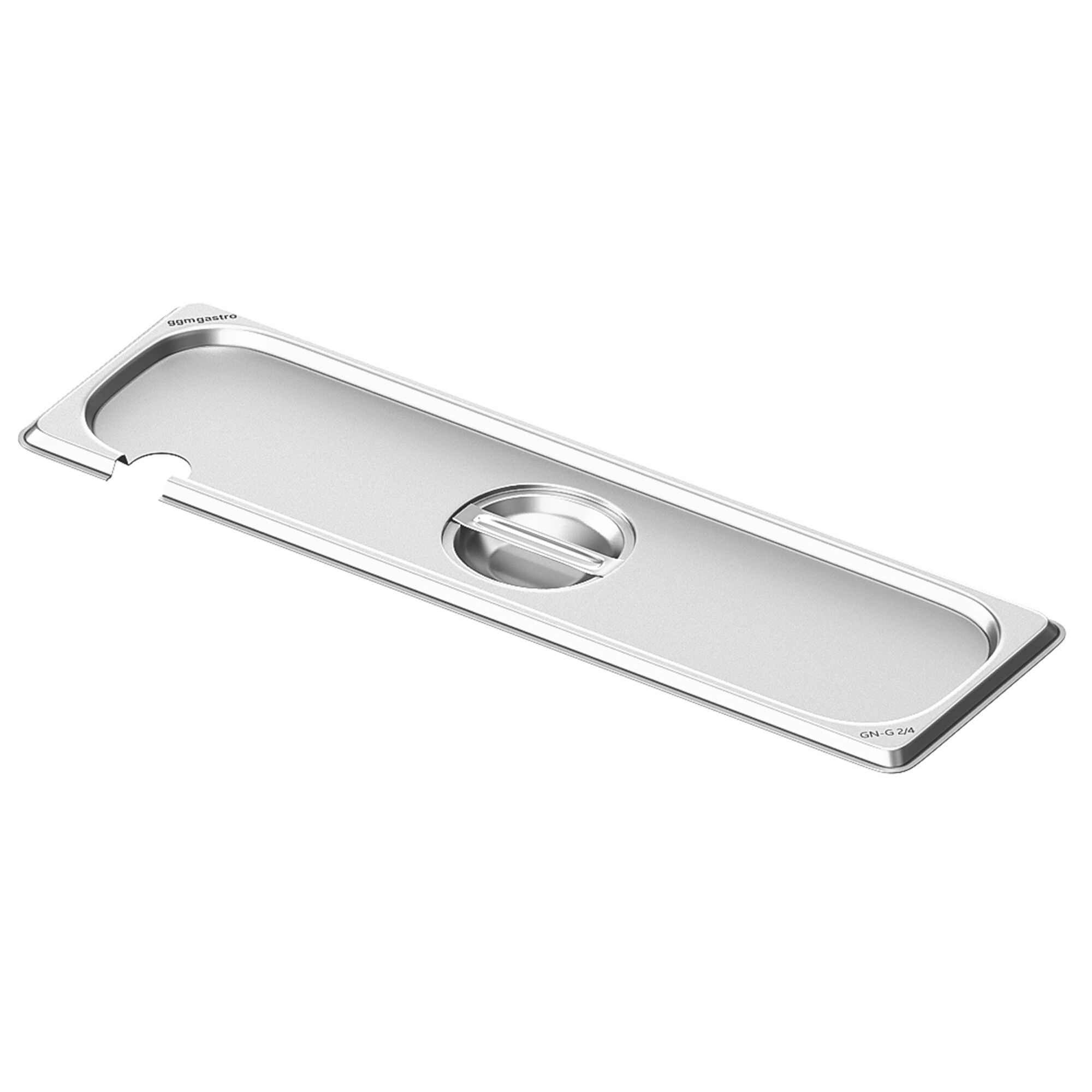 (6 pieces) – Stainless Steel Gastronorm Pan Lid GN 2/4 – with Spoon Cut-Out