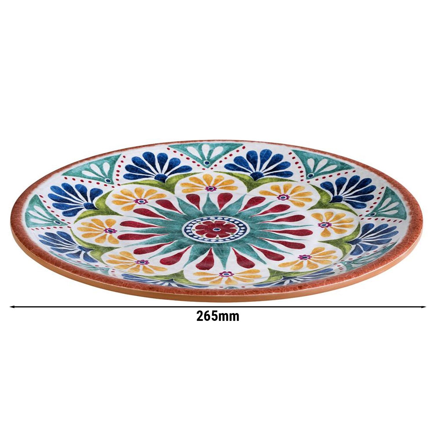 (6 pièces) ARABESQUE - Assiette - Mélamine - Ø 265 mm
