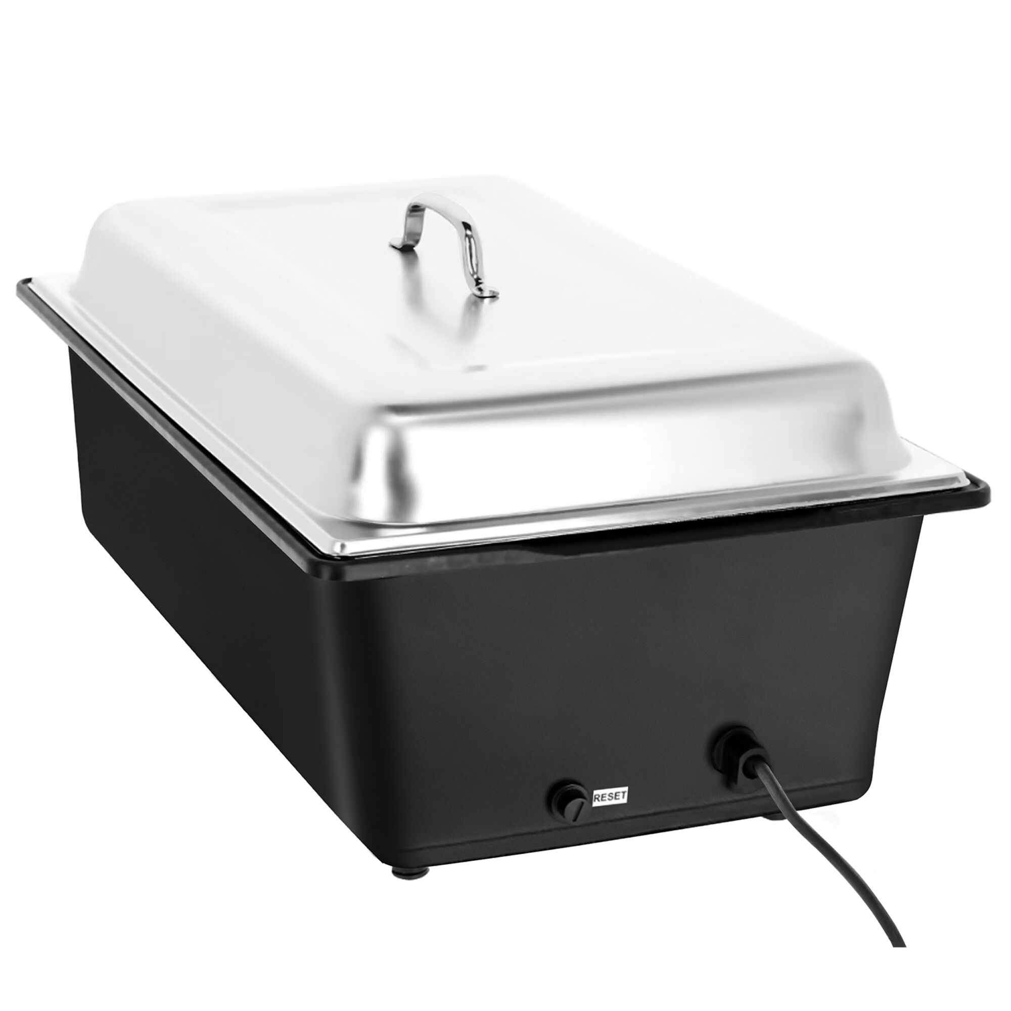 Chafing dish électrique - GN 1/1 - avec couvercle - Noir