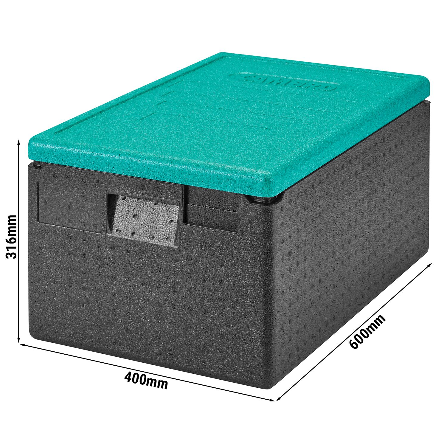 CAMBRO | CAM GOBOX® - Carregador - GN 1/1 - Preto - Tampa verde