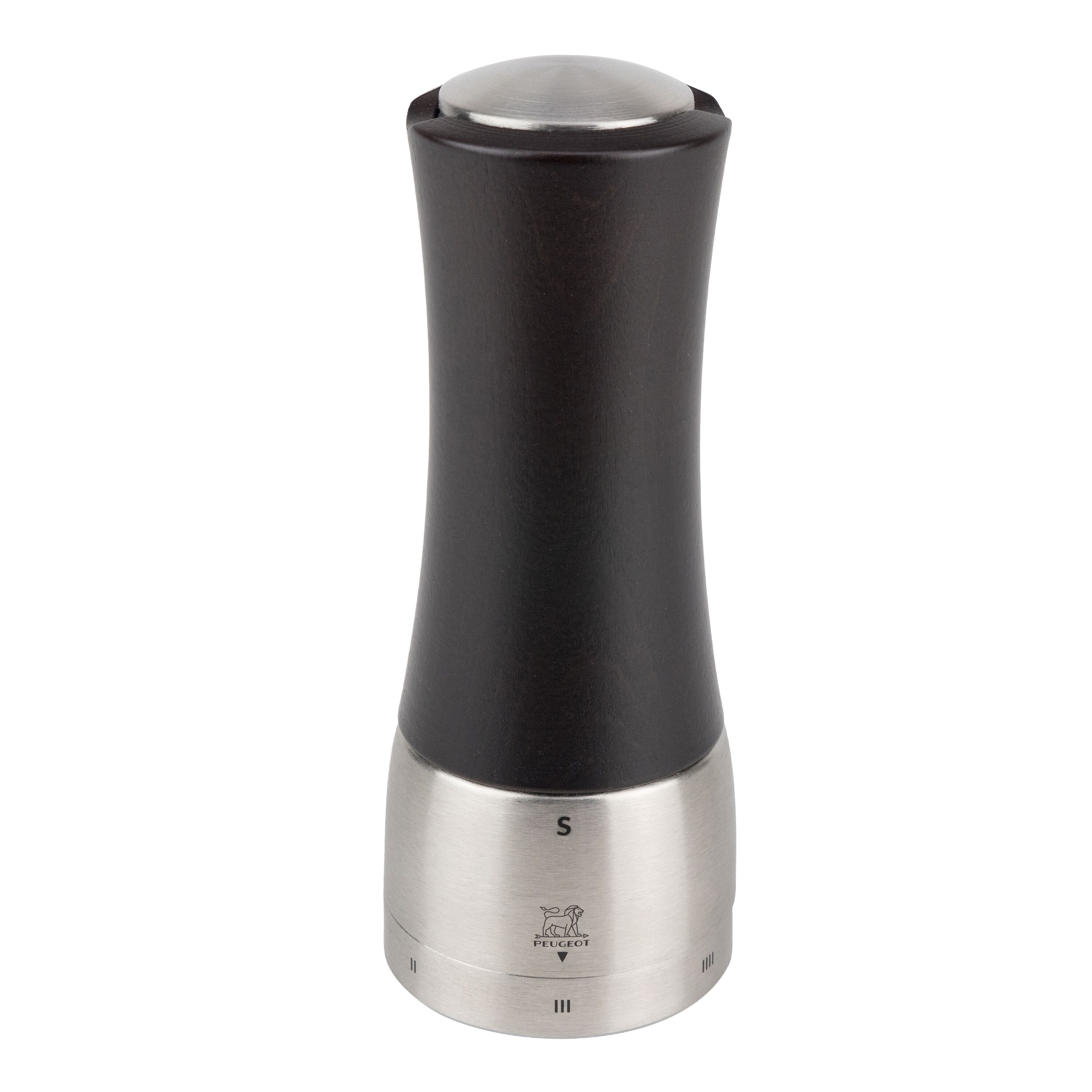 (6 pièces) PEUGEOT | MADRAS - Moulin à sel - u'Select Z - Bois - Chocolat - Hauteur : 160 mm
