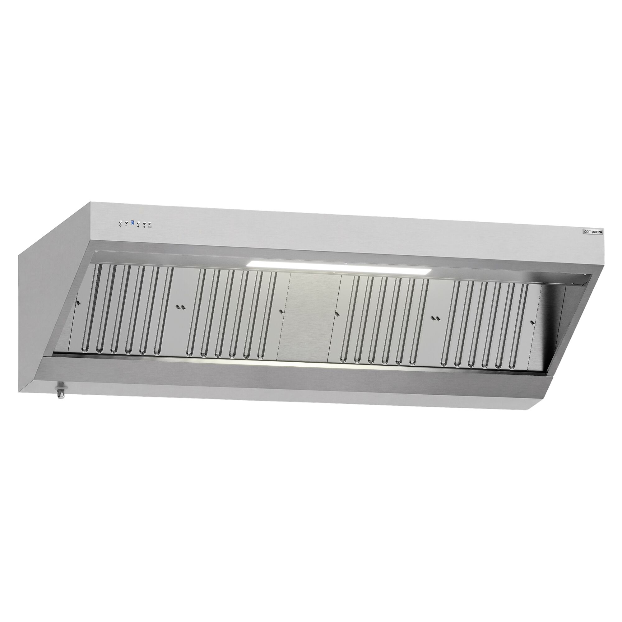 Hotte murale avec moteur - 2000mm - avec régulateur, filtre & lampe
