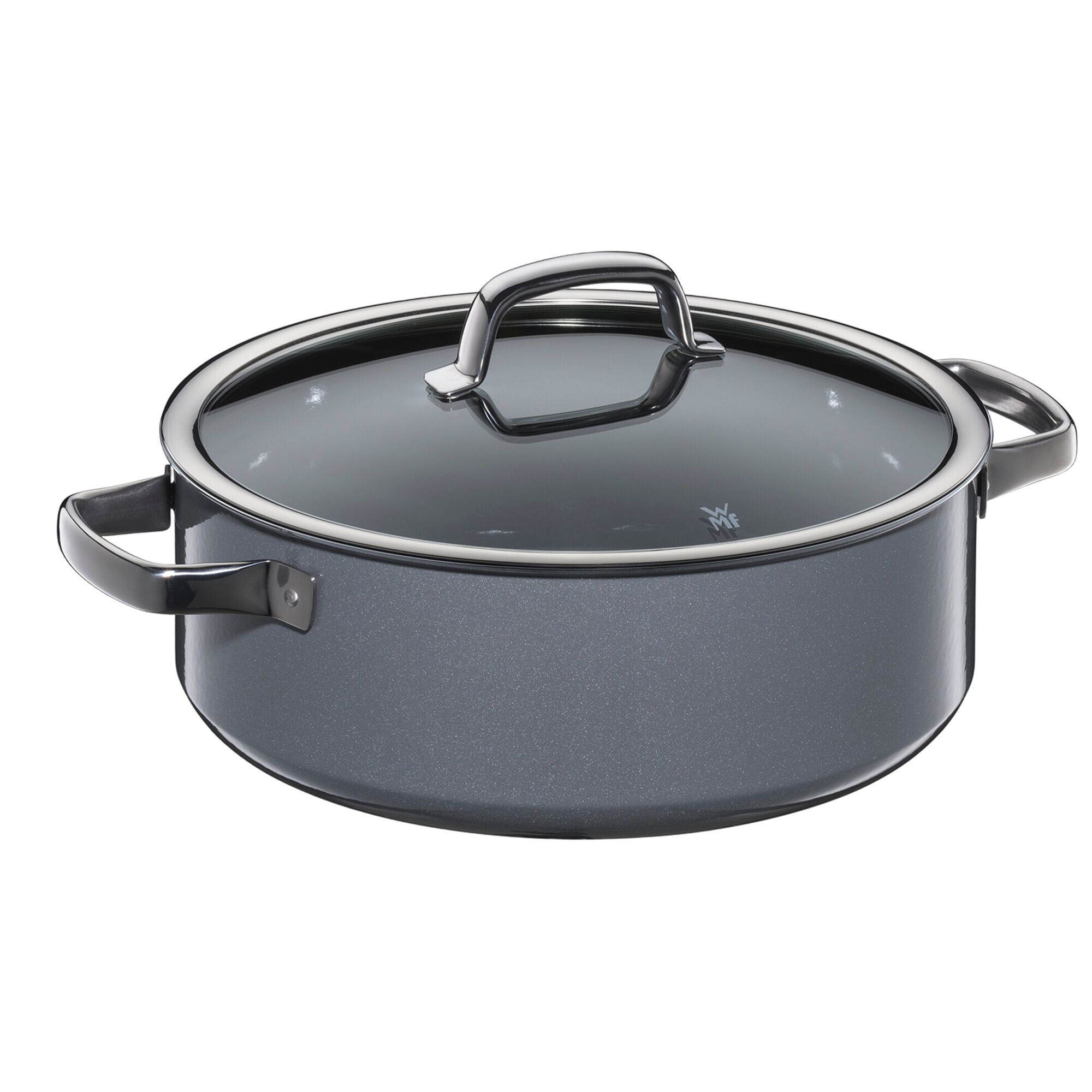 WMF | Fusiontec Mineral – Cocotte – Ø 280 mm – avec couvercle en verre – Platinum