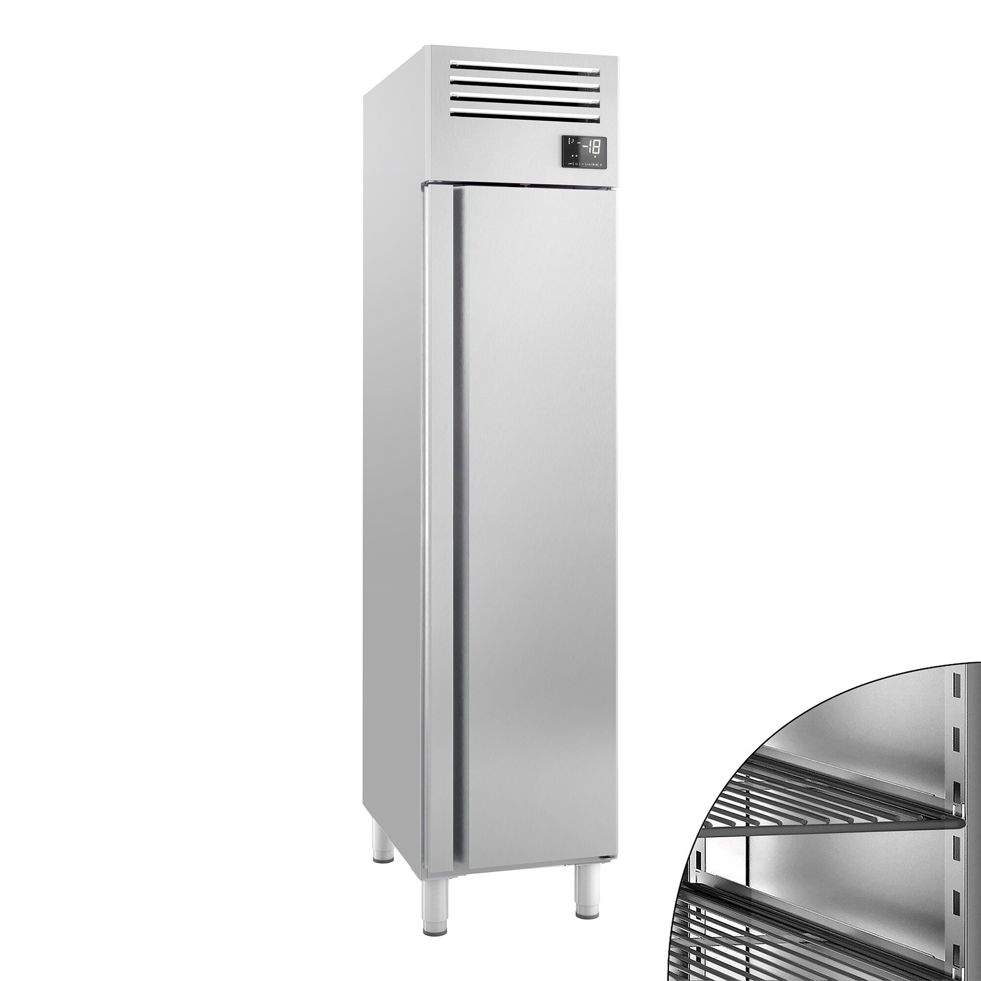 Armoire réfrigérée négative en acier inoxydable PREMIUM PLUS – GN 1/1 – 325 litres – avec 1 porte