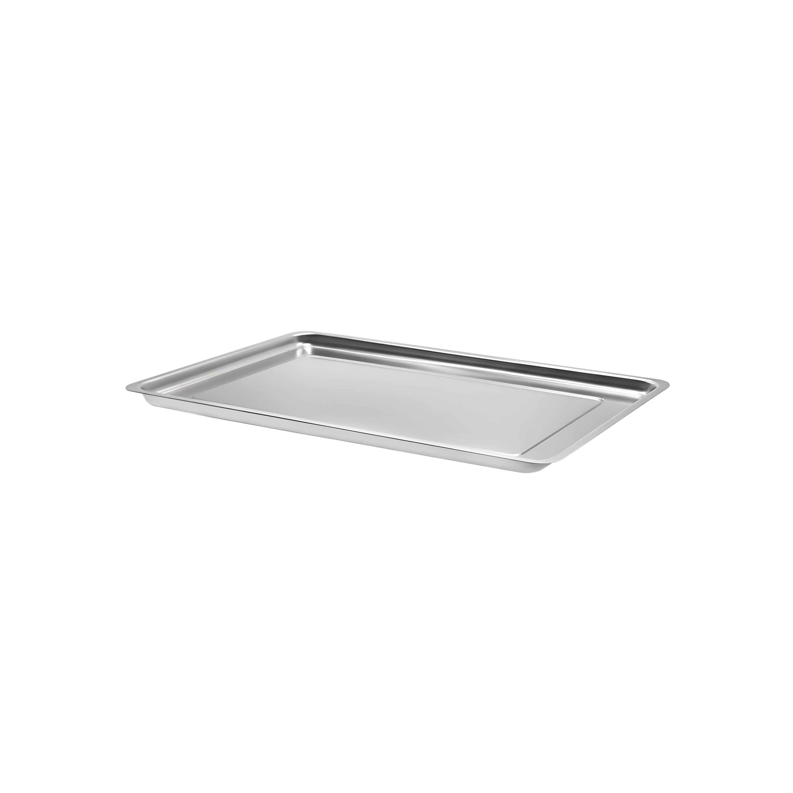 Plateau de service avec rebord - Acier inoxydable - avec rebord - rectangulaire - 413x262x20mm