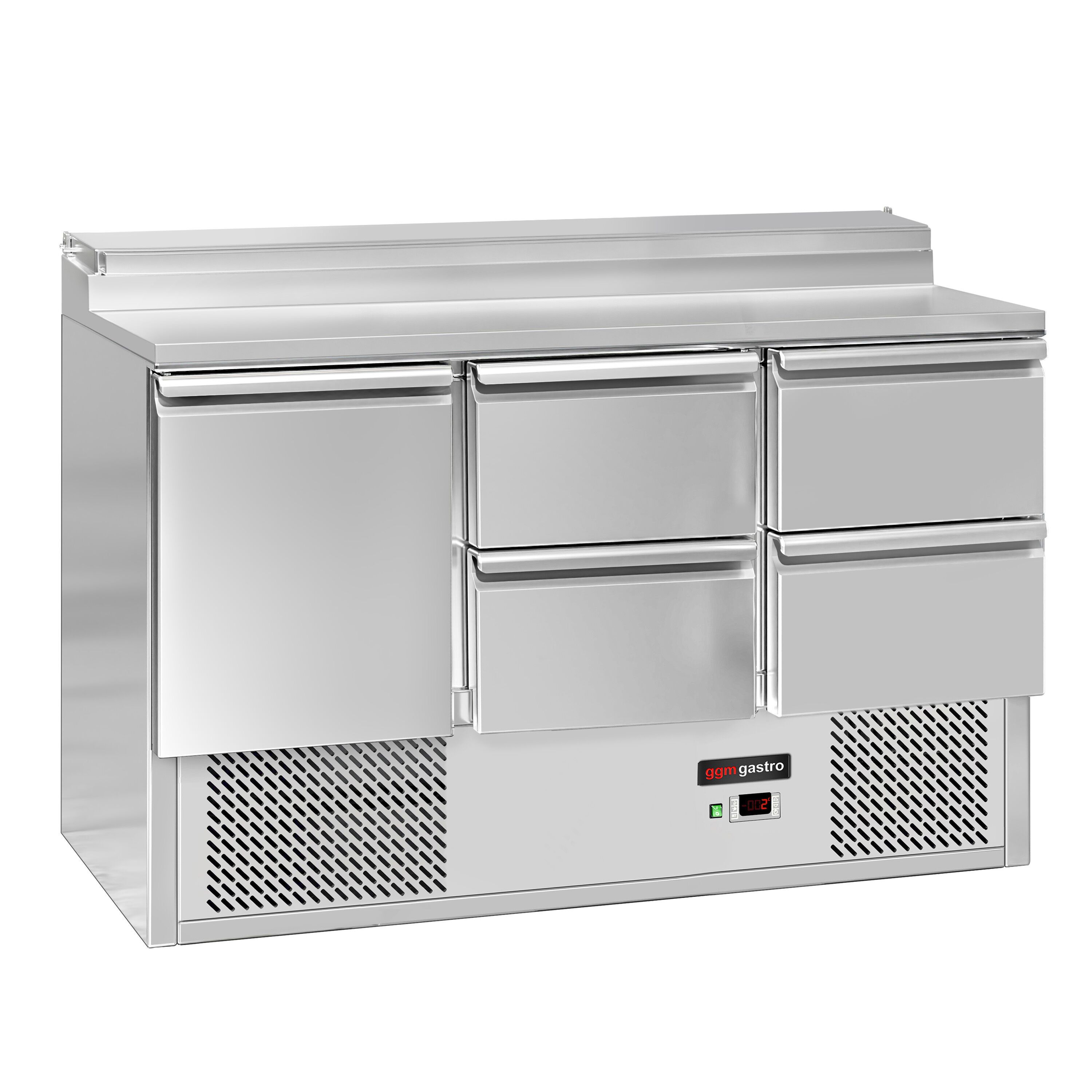 Table de préparation Mini ECO - 1365 mm - 1 porte & 4 tiroirs - pour 8x GN 1/6