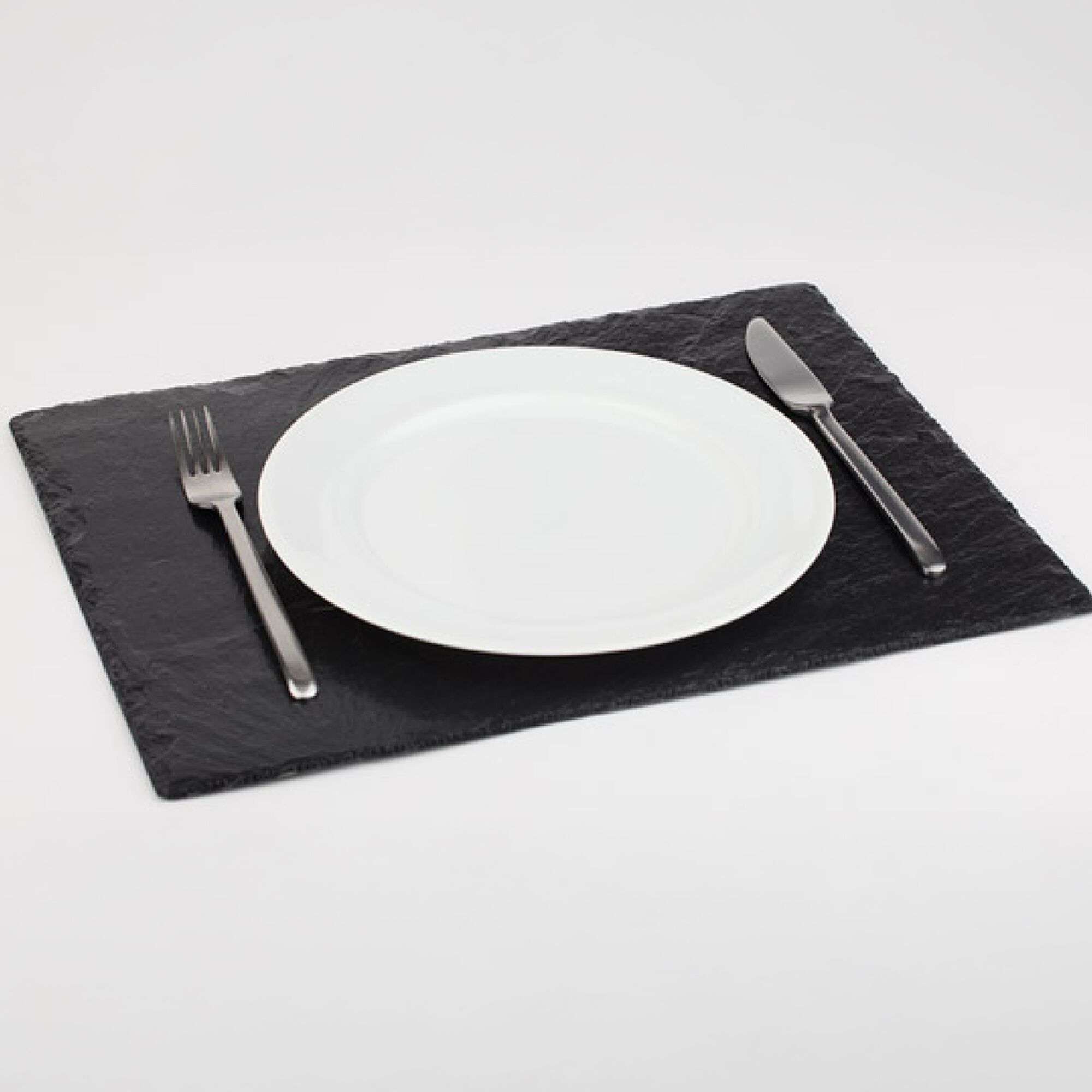 (6 st) Skifferplatta - 450x300 mm - Höjd: 7 mm - svart