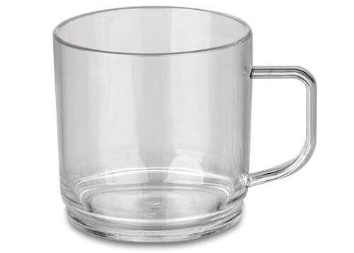 (50 pièces) Tasse en Polycarbonate - Transparente - 200 ml - Incassable
