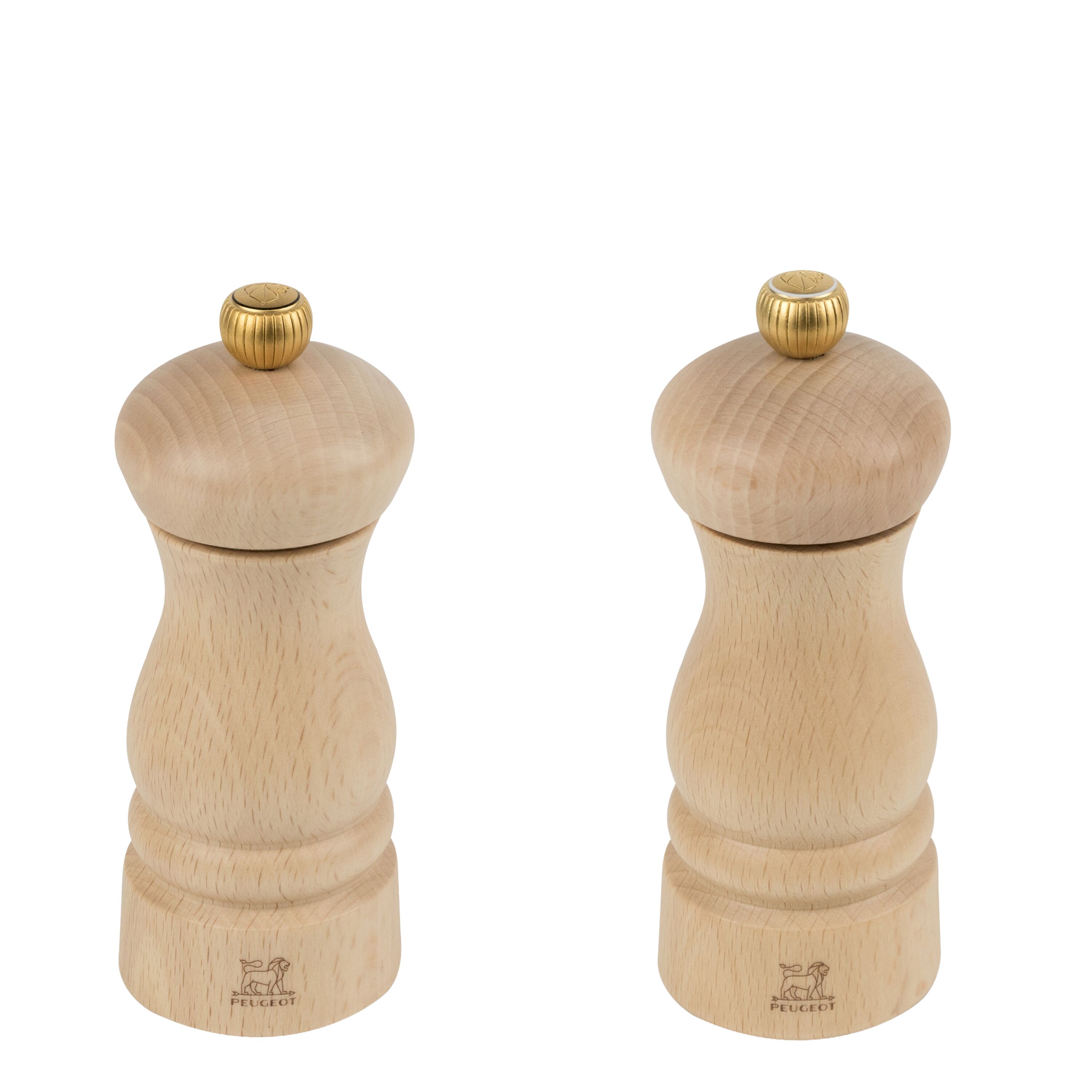(6 pièces) PEUGEOT | CLERMONT - Moulin à sel & à poivre - Bois - Naturel - Hauteur : 130 mm