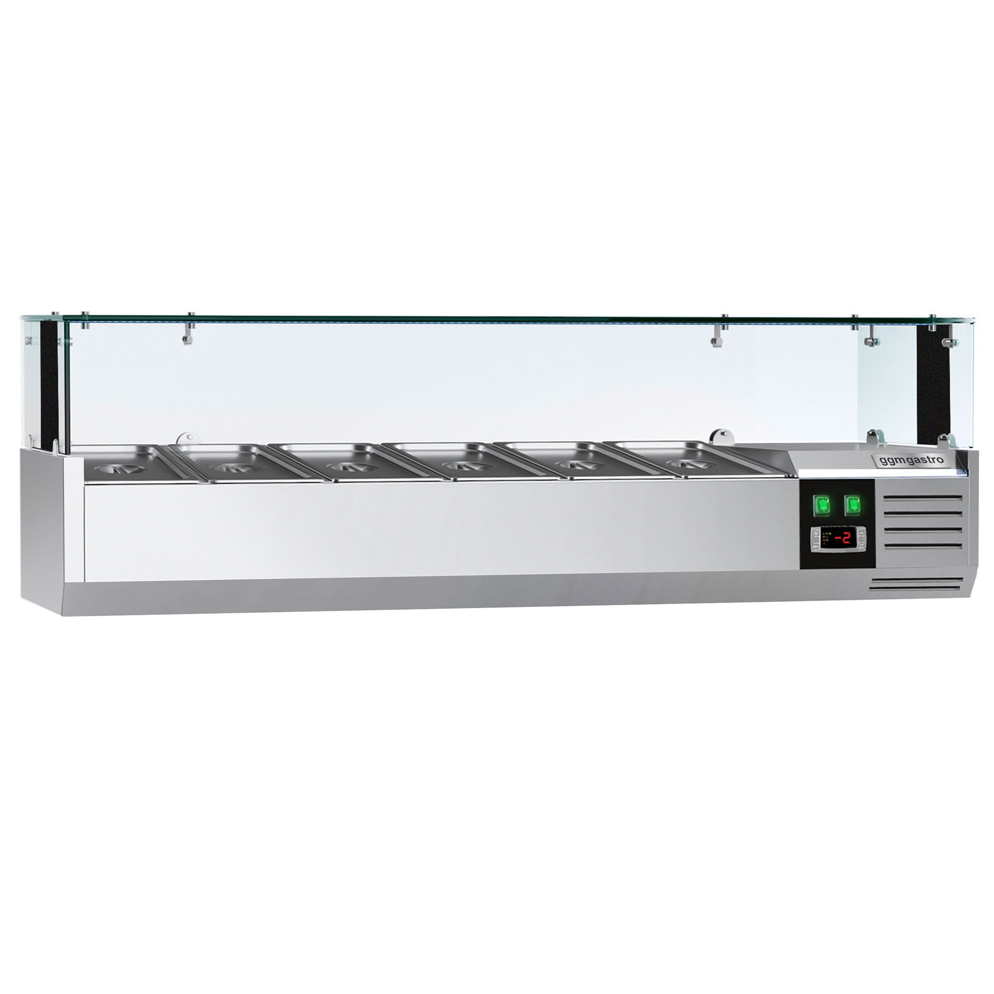Vitrine Réfrigérée à Ingrédients PREMIUM avec éclairage LED - 1400x335mm - 6x GN 1/4
