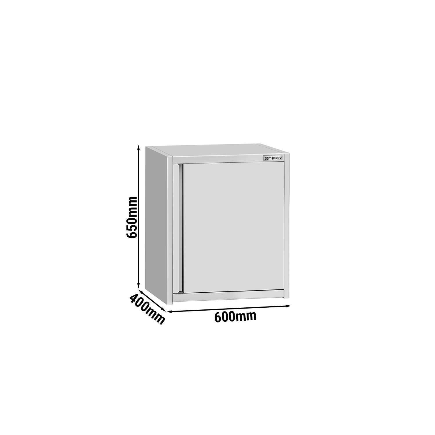 Armoire murale en acier inoxydable ECO - 600x400mm - avec portes battantes - 650mm de haut