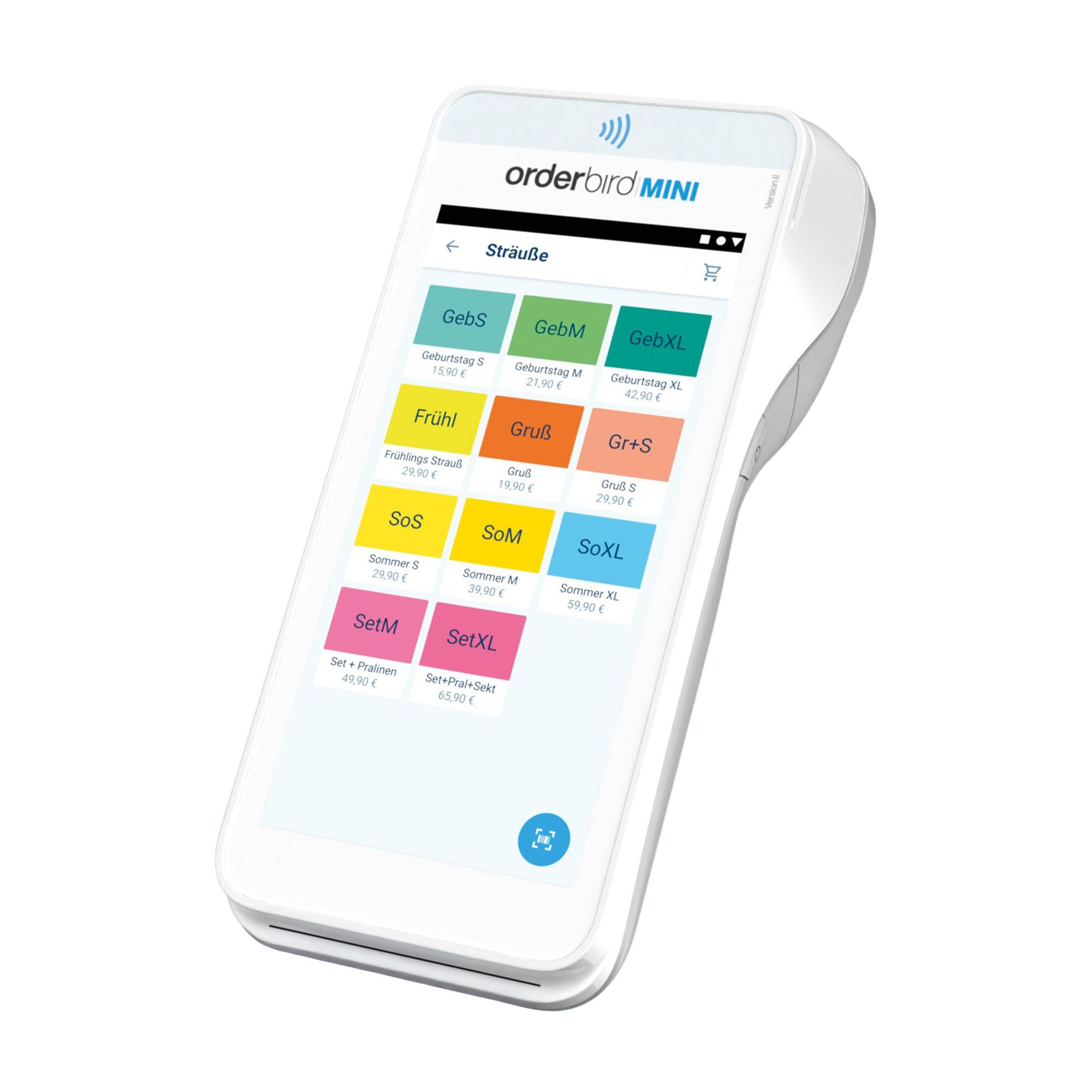ORDERBIRD | MINI - 12 Monate Laufzeit - Mobiles Endgerät inkl. Bondrucker und Kartenlesegerät