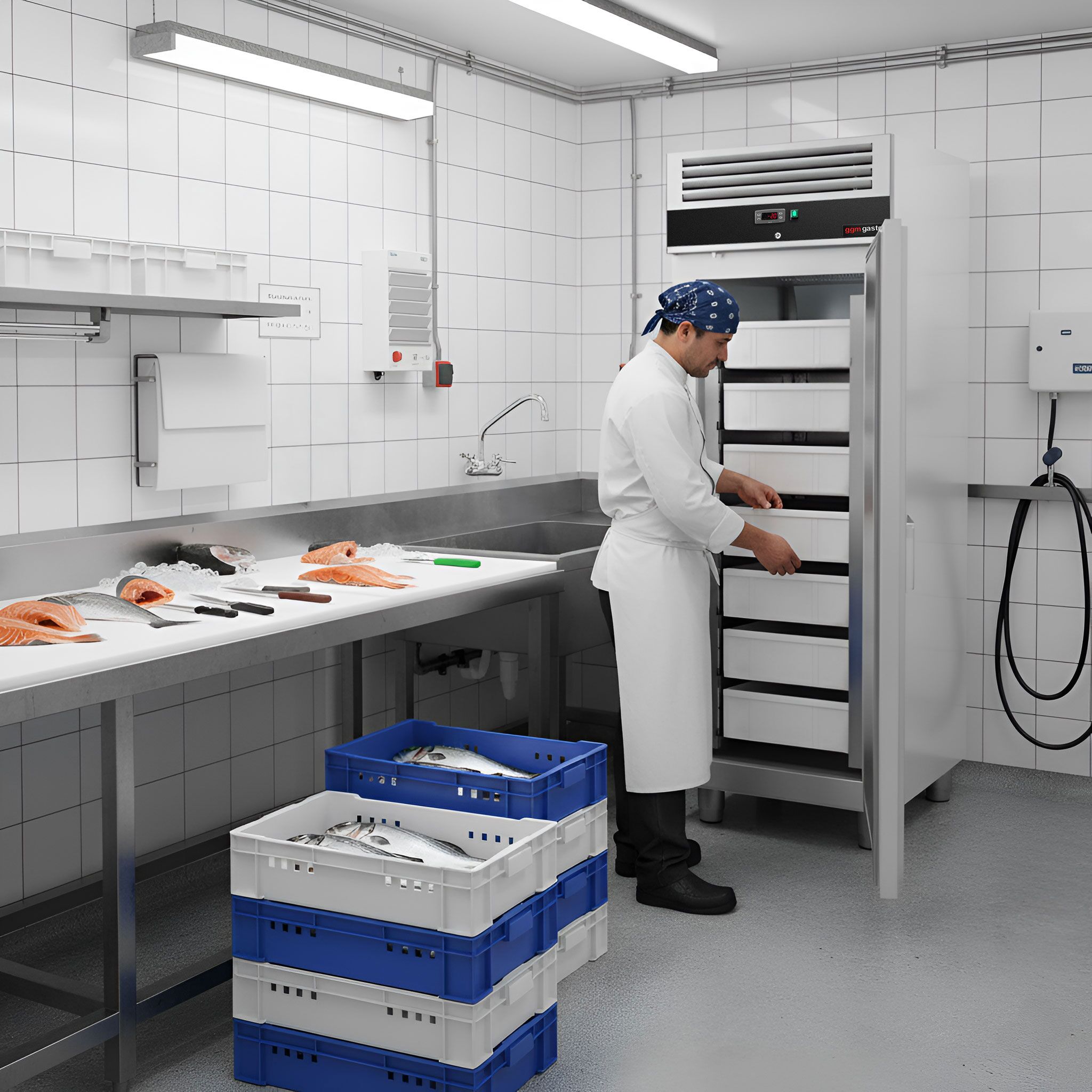 Congélateur à poisson inox ECO – EN 600x400 – 600 litres – avec 1 porte