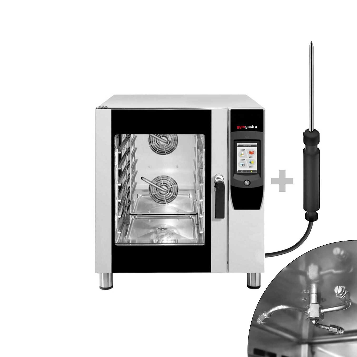 Four mixte - tactile - 7 x GN 1/1 - avec système de lavage et sonde de température
