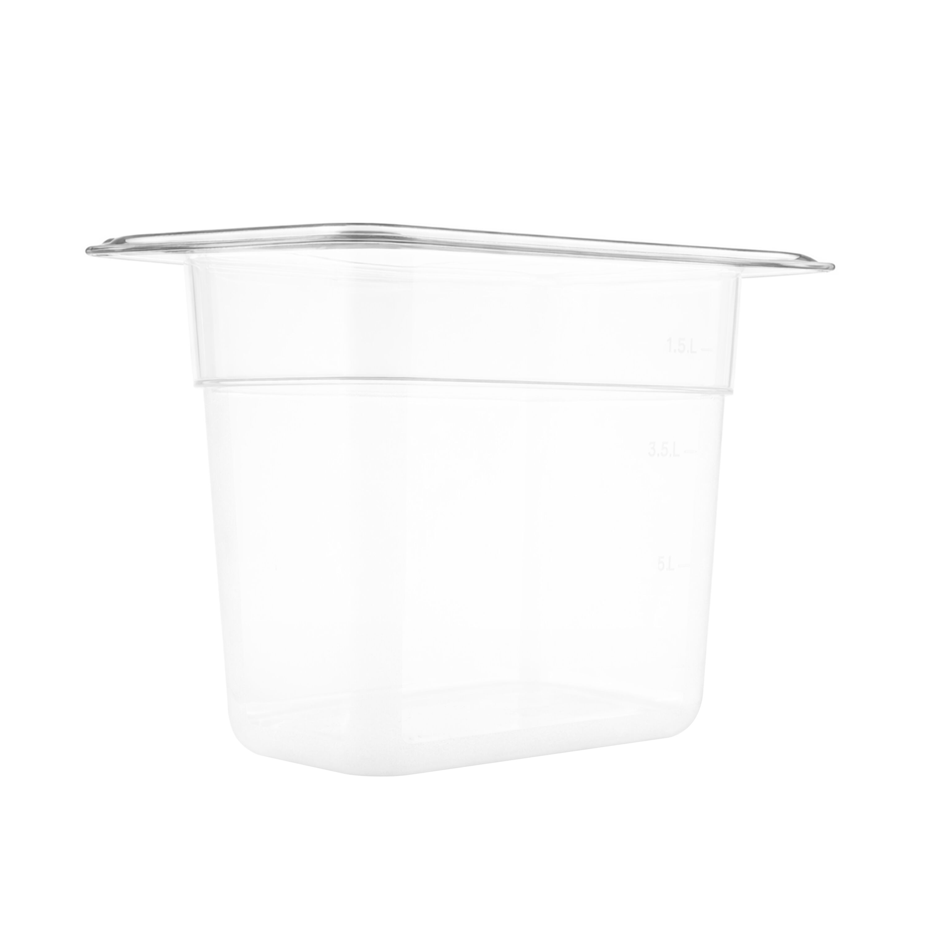 (6 pièces) Bac en Polypropylène - GN 1/9 - Translucide - 0,85 L - Hauteur : 100 mm