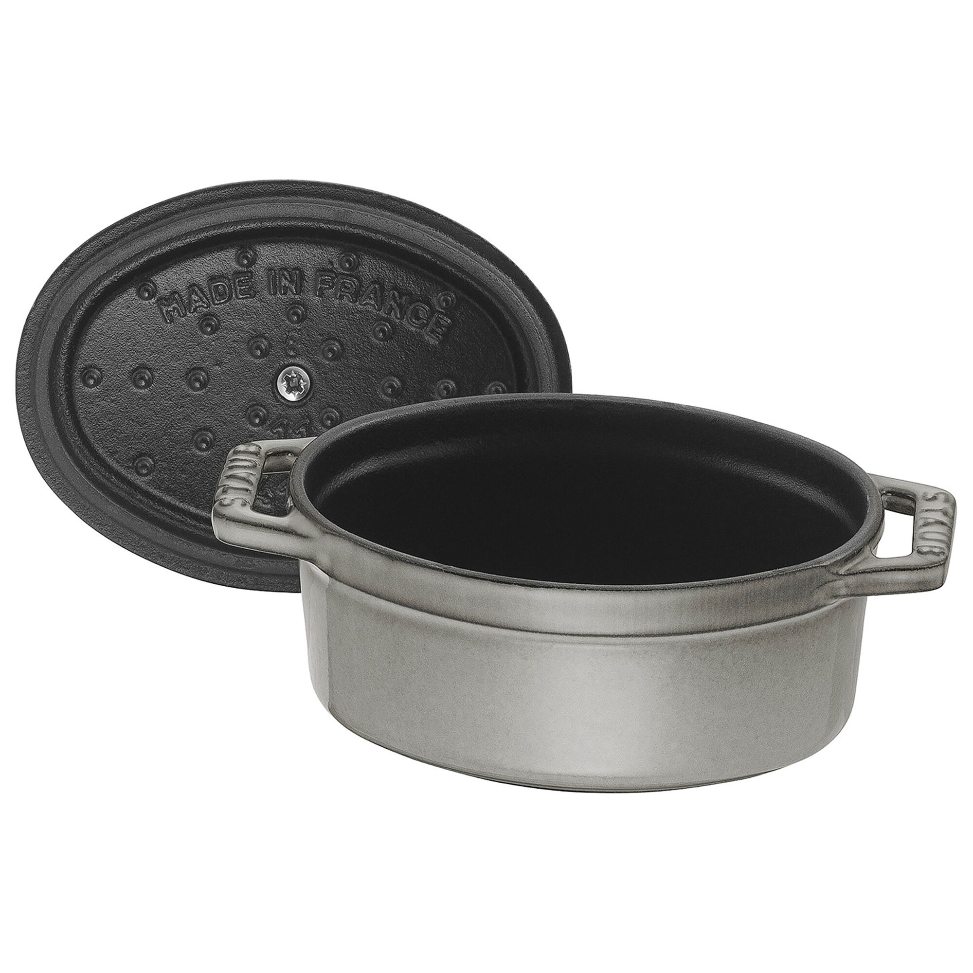 STAUB | Mini Cocotte Round Enamelled Cast Iron Casserole Dish – Ø 110 mm – Graphite Grey