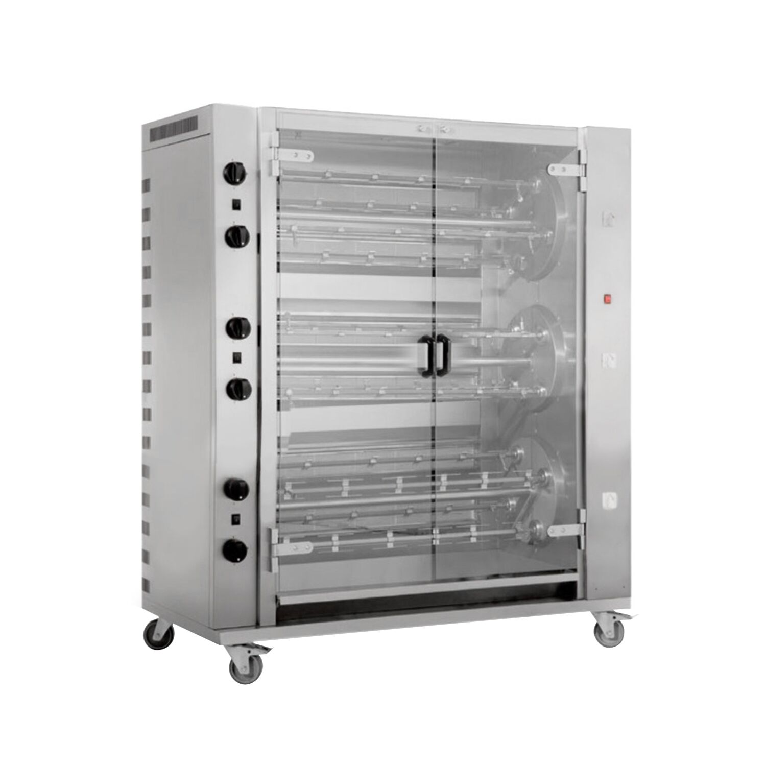 Commercial Gas Chicken Rotisserie Oven - 55.8kW - with 12 Skewers for up to 72 chickens