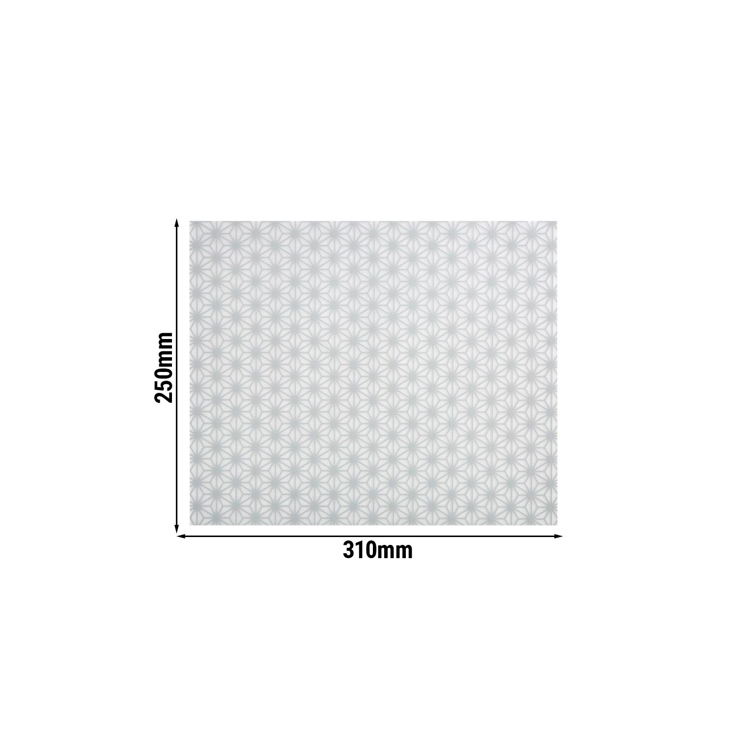 (6 pcs) Tapis antidérapant - VALO - Silicone - Transparent - 310x250x1mm - pour boîte en bois VALO GN 1/2 | Lot de 6 tapis antidérapants