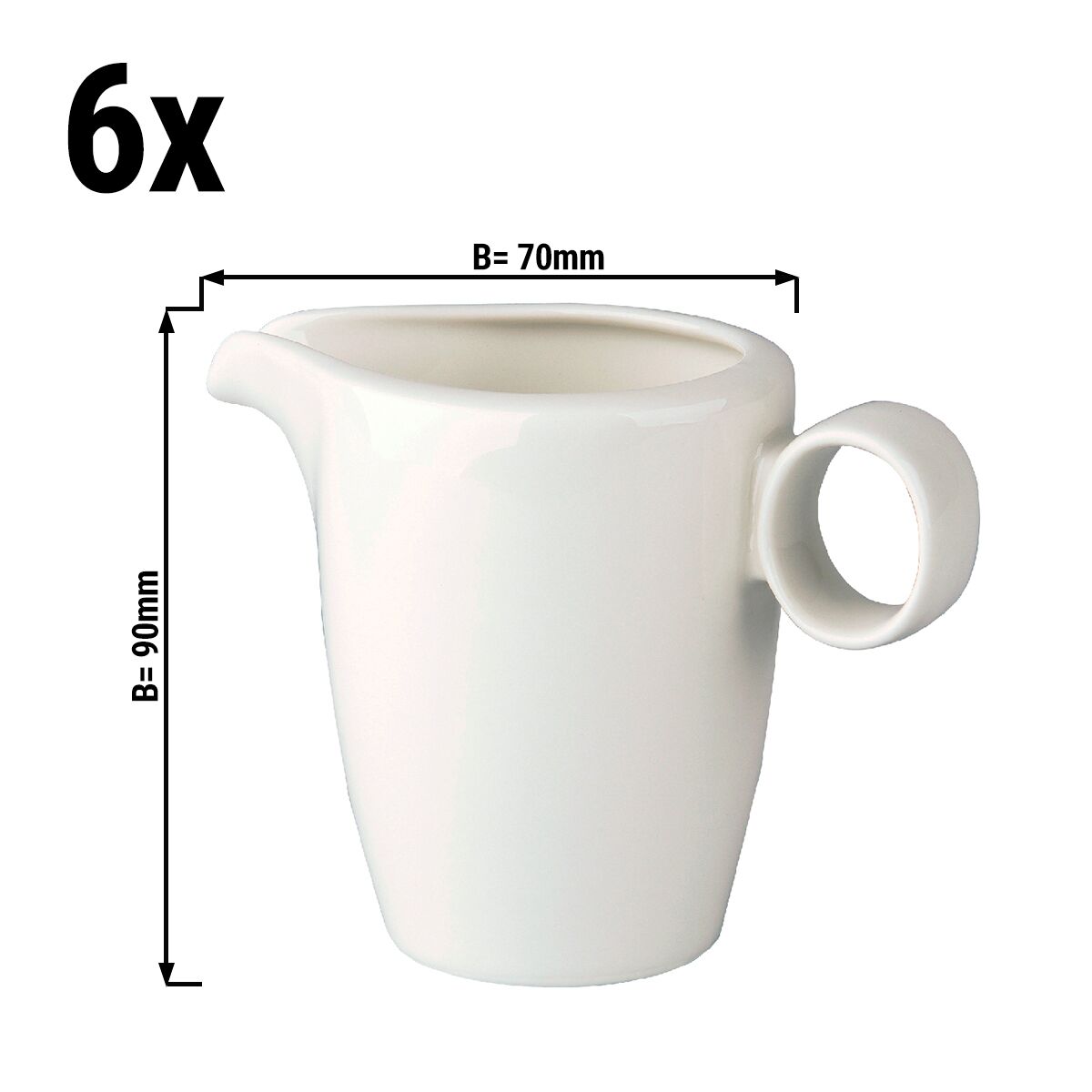(6 Stück) LUX - Milchkännchen Maastricht - 15 cl - Elfenbein